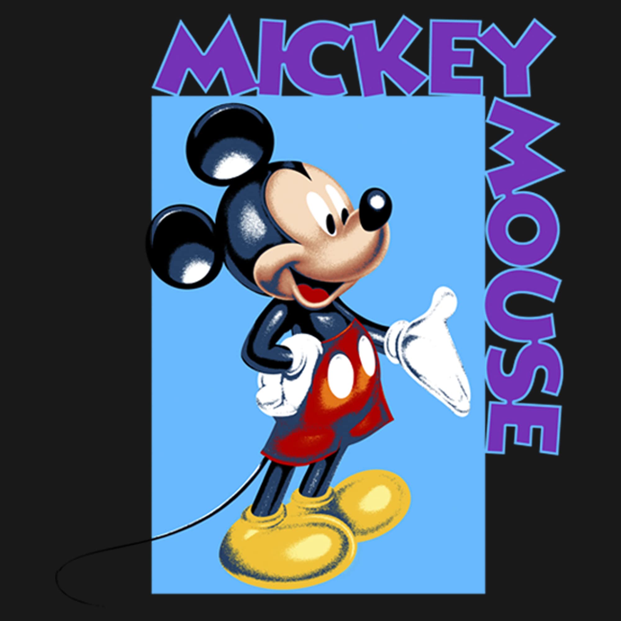 Disney Mickey Mouse Girls' Solid Color Short Sleeve Crewneck T-Shirt - Perfect for Casual Wear, School, and Disney Theme Parties