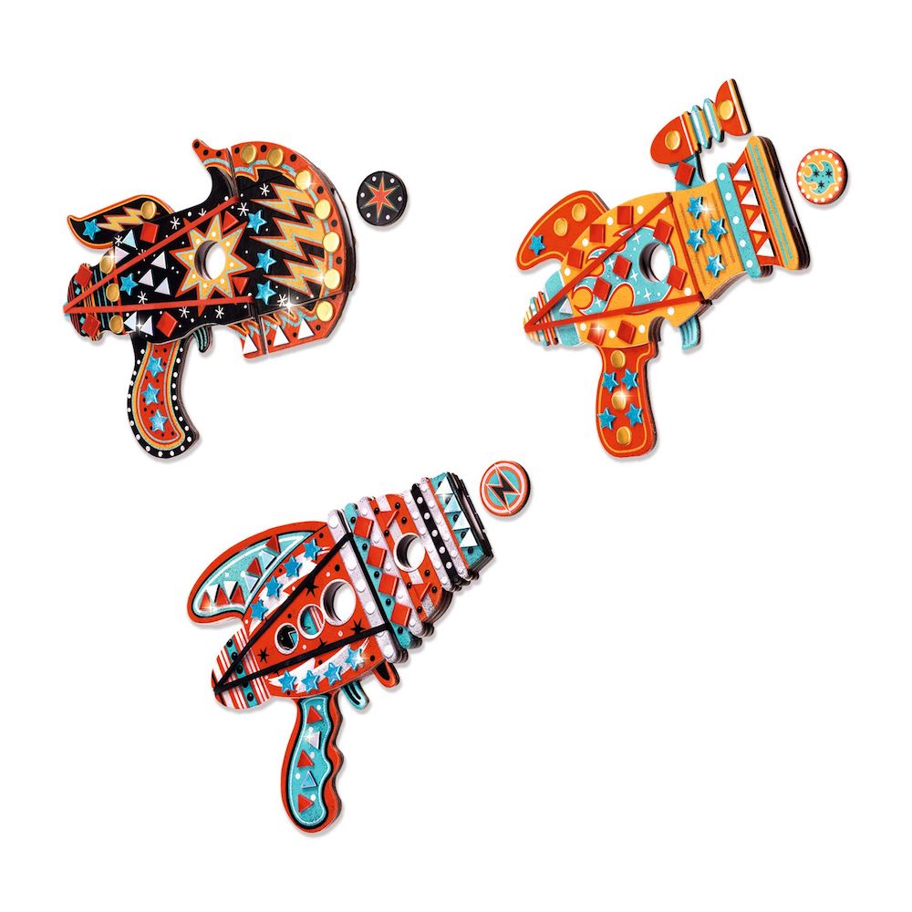 DIY Mosaic Art Kit - Kosmik Mosaic Launchers by Djeco | Creative Craft Set for Kids & Adults | Perfect for Home Decor, Gifts & School Projects