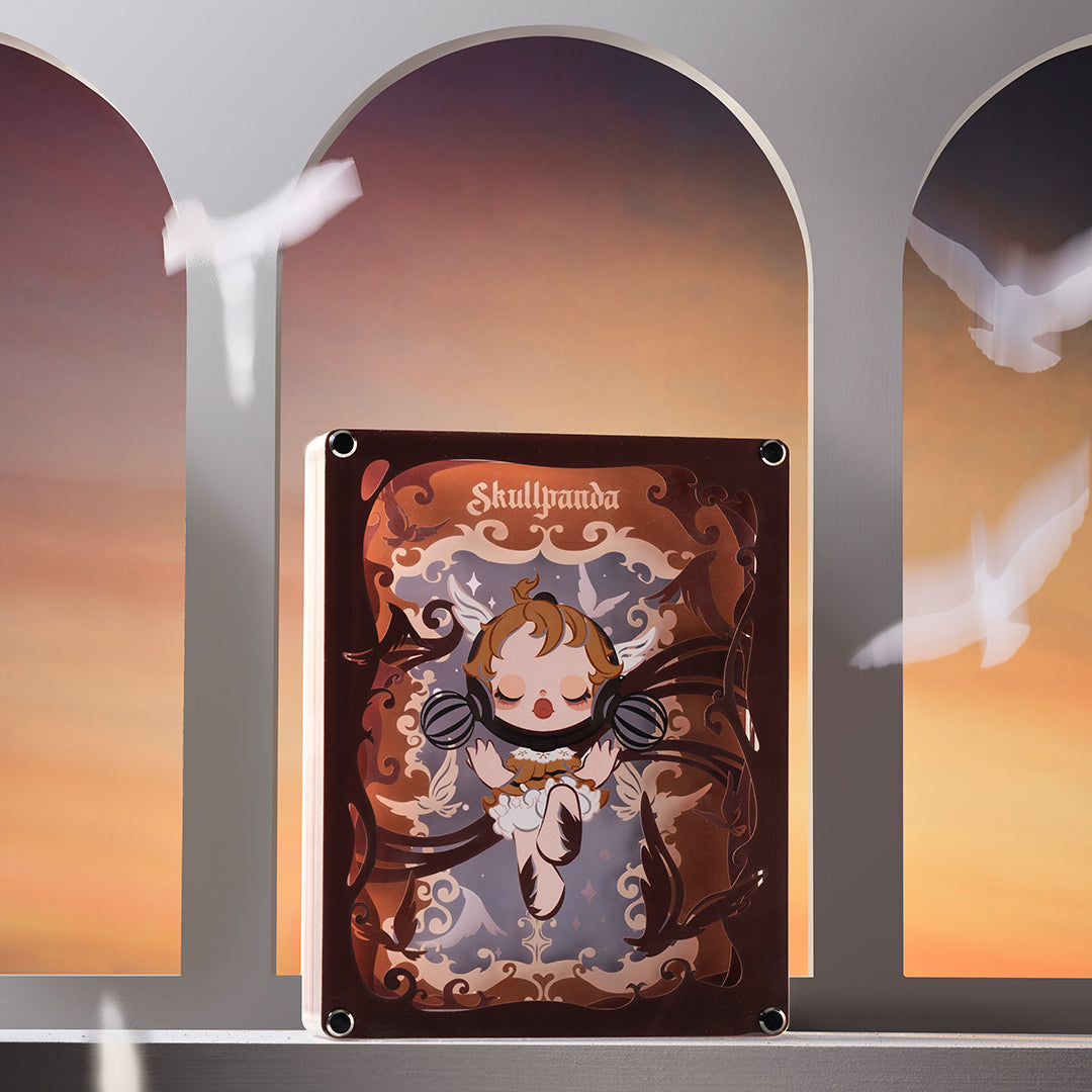 POP MART SKULLPANDA Image of Reality Series Papercraft Lamp - 3D DIY Night Light for Bedroom Decor, Anime Collection Display & Gift for Art Lovers