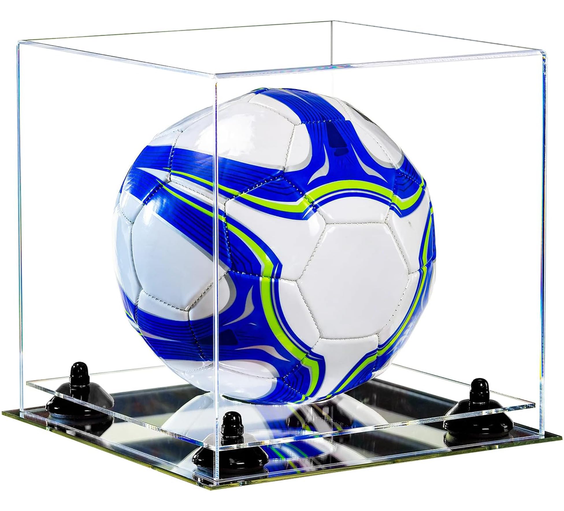 Premium Acrylic Soccer Ball Display Case with Stand - Perfect for Collectibles, Trophy Showcase & Sports Memorabilia Display
