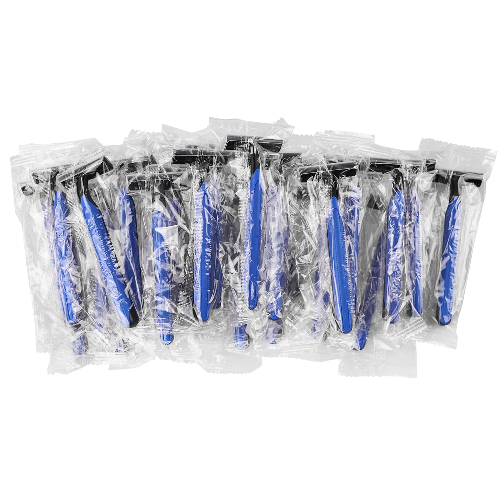 Bulk Disposable Razors with Blade Caps - 100 Individually Wrapped Razors for Hotels, Shelters & Nursing Homes | Durable Shaving Supplies for Travel, Hygiene Kits & Charity Donations