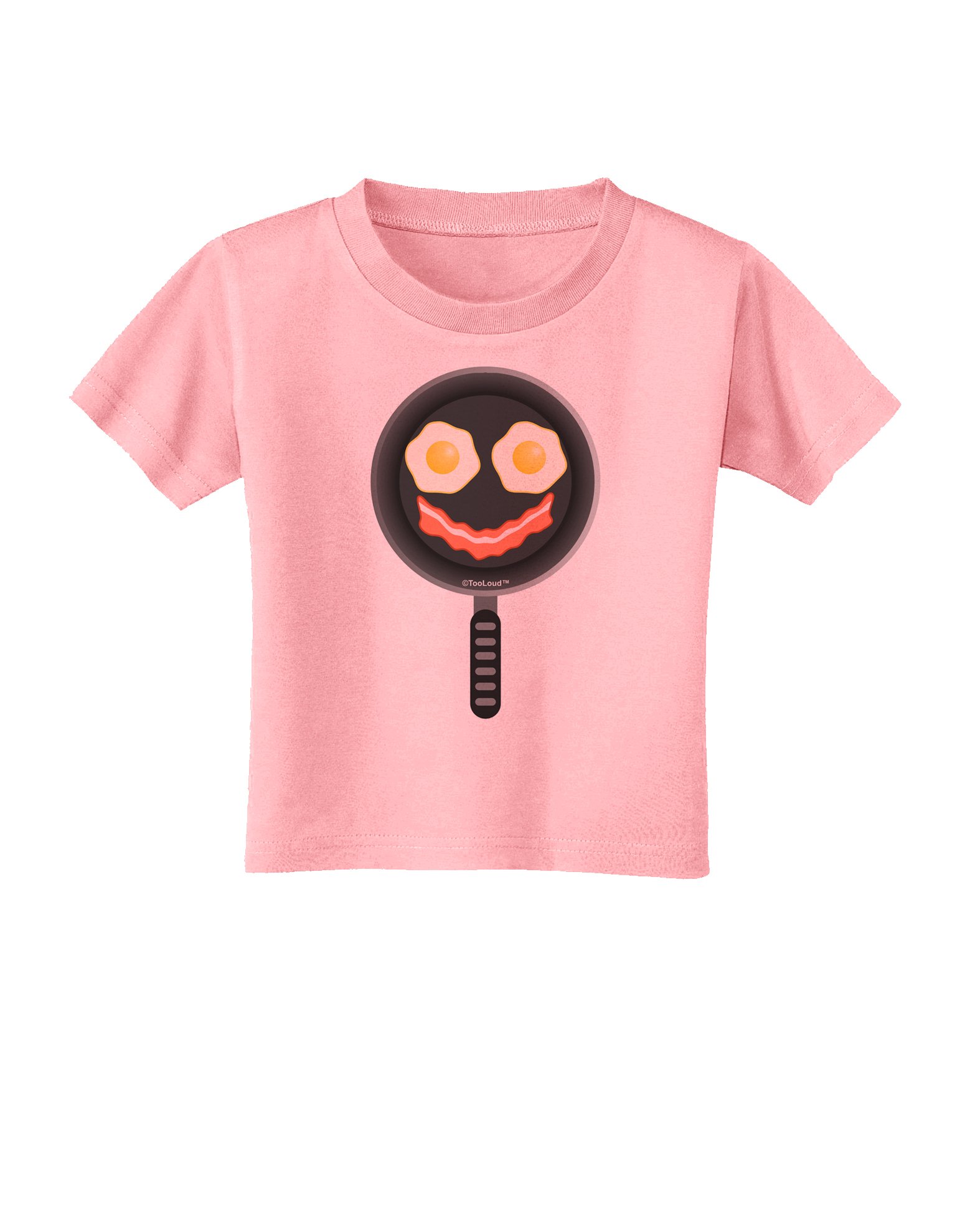 Funny Eggs and Bacon Face Toddler T-Shirt - Cute Breakfast Themed Baby Clothes for Boys & Girls - Perfect for Playdates, Family Outings and Photo Shoots