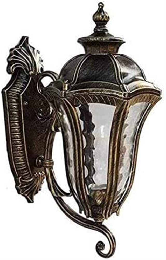Vintage Oil Rubbed Bronze Wall Sconce with Aluminum Seed Glass Shade - E27 Porch Light, Victorian Style Hallway Lamp, European Antique Lantern Decor - Perfect for Porch, Entryway, Garden, and Outdoor Lighting