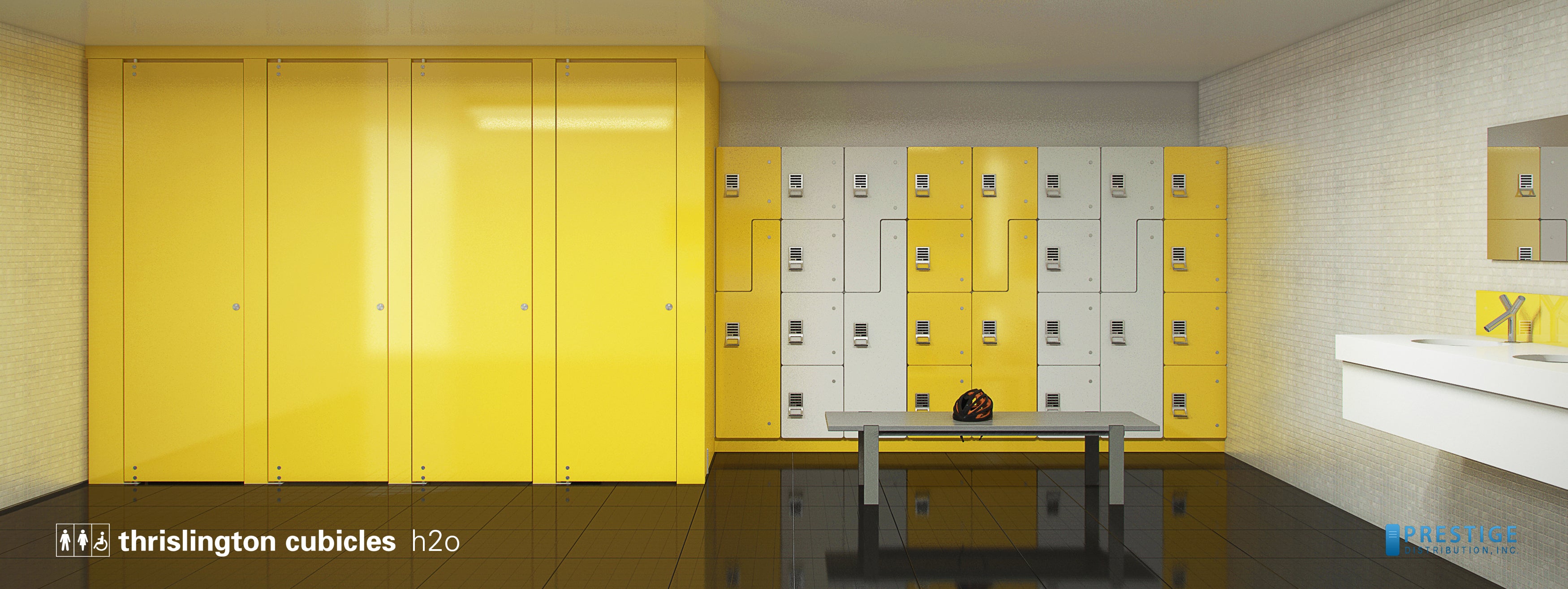 Thrislington Water-Resistant Toilet Cubicle - Durable & Stylish Bathroom Partition for Commercial & Public Restrooms - Ideal for High-Traffic Areas, Offices, Schools, and Hospitals