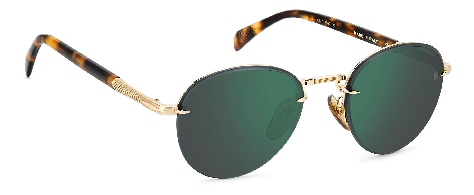 David Beckham DB1173/S Sunglasses - Polarized Aviator Style for Men & Women - Perfect for Driving, Travel & Outdoor Activities