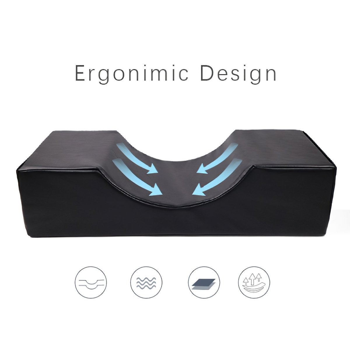 U-Shaped Memory Foam Neck Pillow for Travel & Office - Ergonomic Support for Airplane, Car, Home & Work - Soft Leather Cover