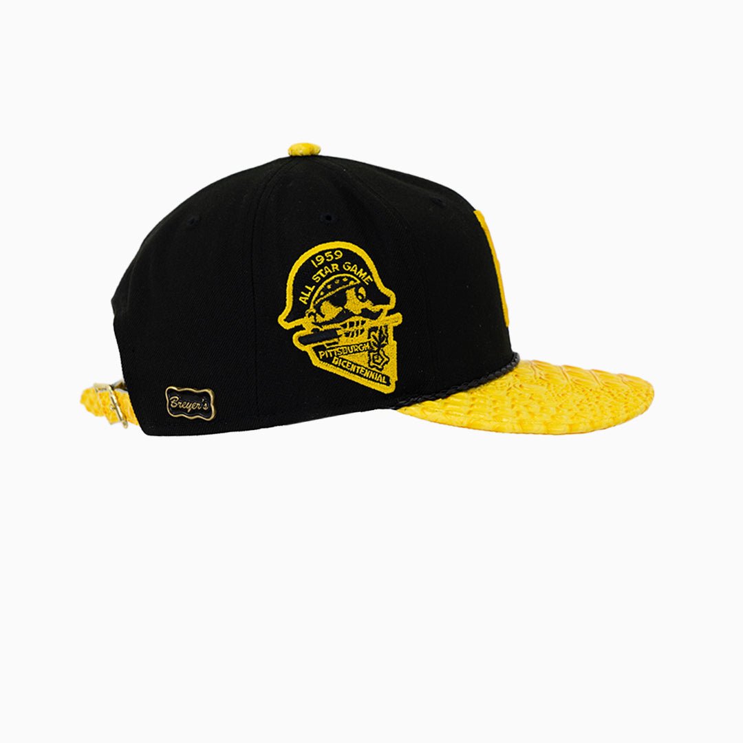 Breyer's Buck 50 Pittsburgh Pirates Baseball Cap with Genuine Leather Visor - Perfect for MLB Games, Outdoor Activities & Sports Fans