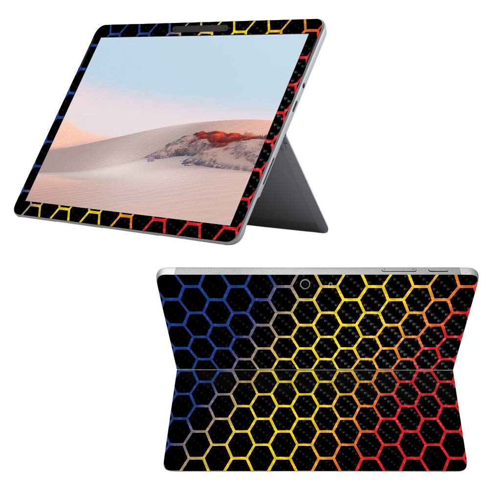 Premium Carbon Fiber Skin for Microsoft Surface Go 2 (2020) - Honeycomb Design | Protective & Durable Textured Finish | Easy Application | Made in USA | Perfect for Work, School & Travel Protection