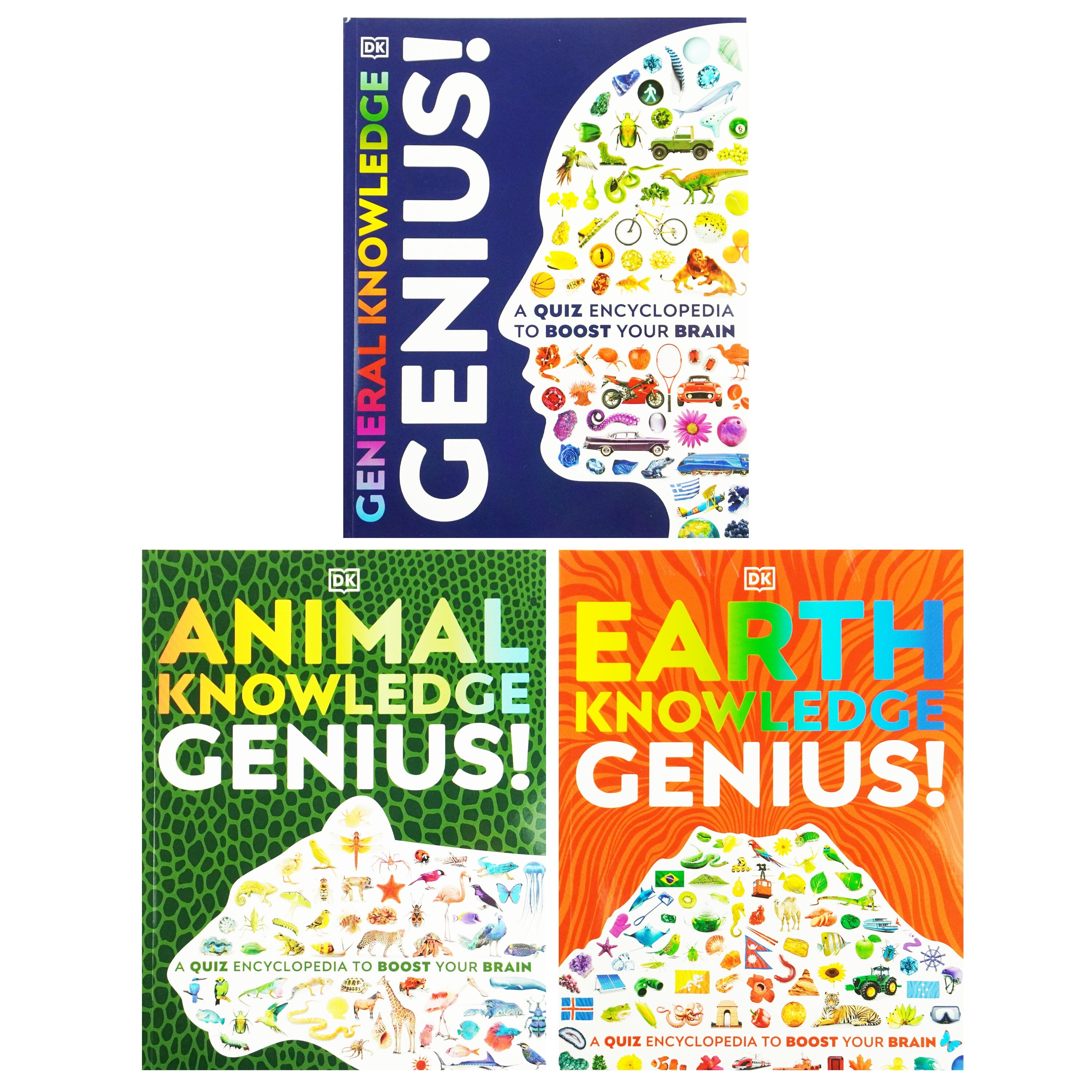 DK Brain-Boosting General Knowledge Quiz Encyclopedia - 3 Book Set for Kids Ages 9-12 | Fun Learning Activities & Trivia Games for Home & Classroom Use