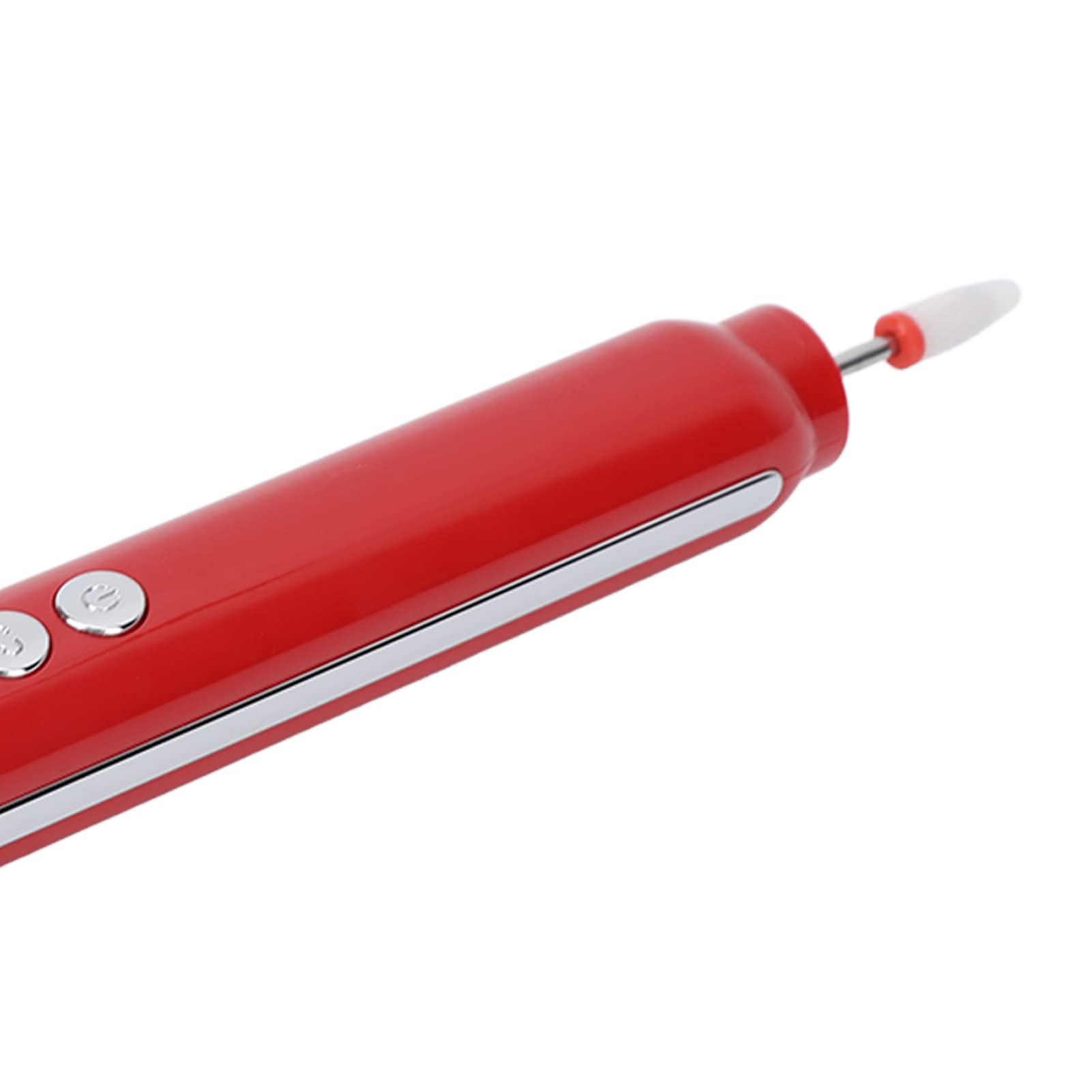Professional Electric Nail Drill Machine - USB Rechargeable with LED Light for Manicure & Pedicure | Safe & Time Saving Nail File Kit (Red) | Perfect for Home Salon & Professional Nail Care
