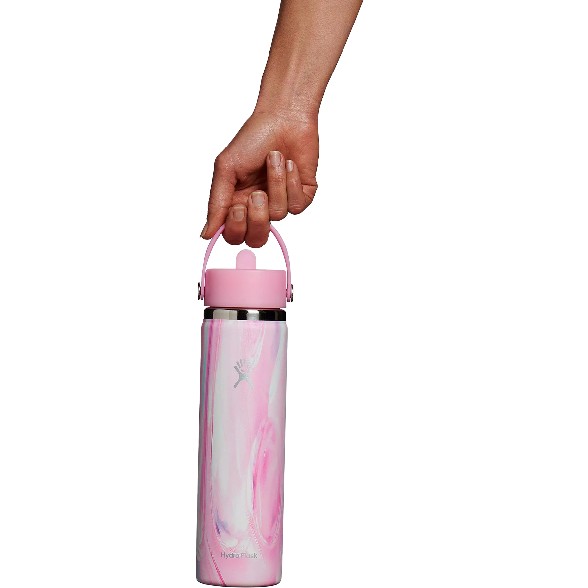 24 oz Wide Mouth Water Bottle with Flex Straw Cap - Leak Proof & BPA Free - Ideal for Gym, Hiking & Outdoor Activities