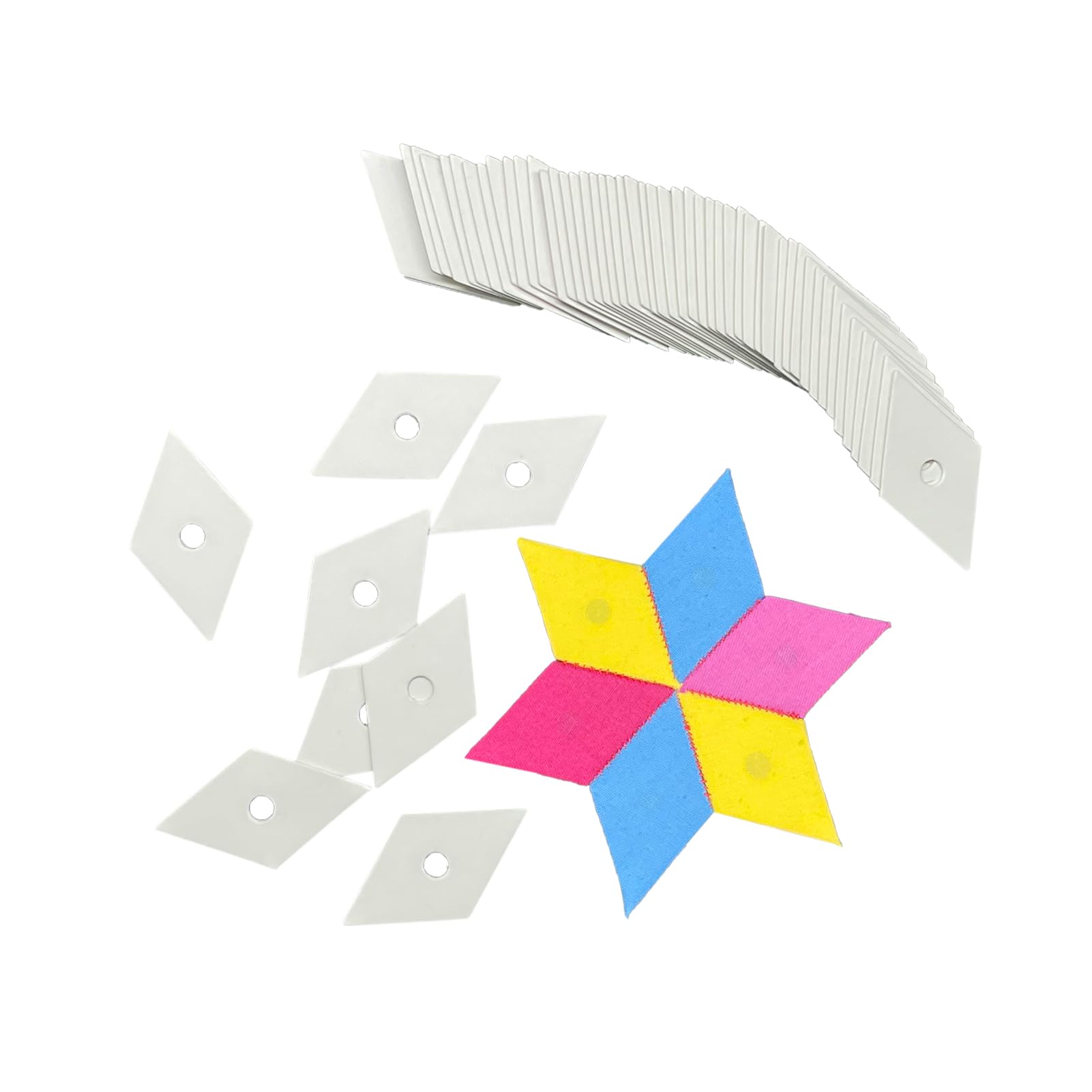 300pcs 1 Inch Diamond 60 Degrees Paper Piecing Templates for Quilting, DIY Sewing & Craft Projects - Perfect for English Paper Piecing, Hexagon Quilts and Patchwork Designs