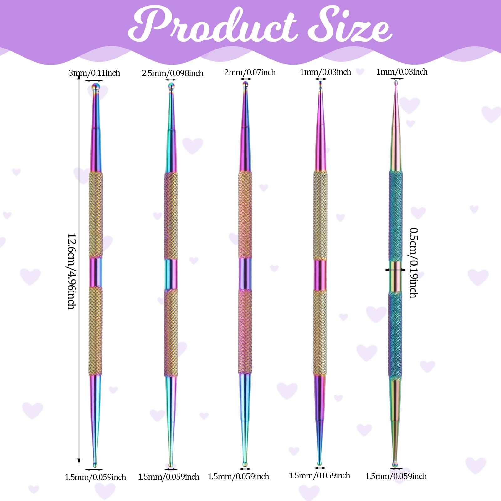 5pcs Nail Dotting Tools - Professional Nail Art Brushes for Beginners | DIY Nail Design at Home