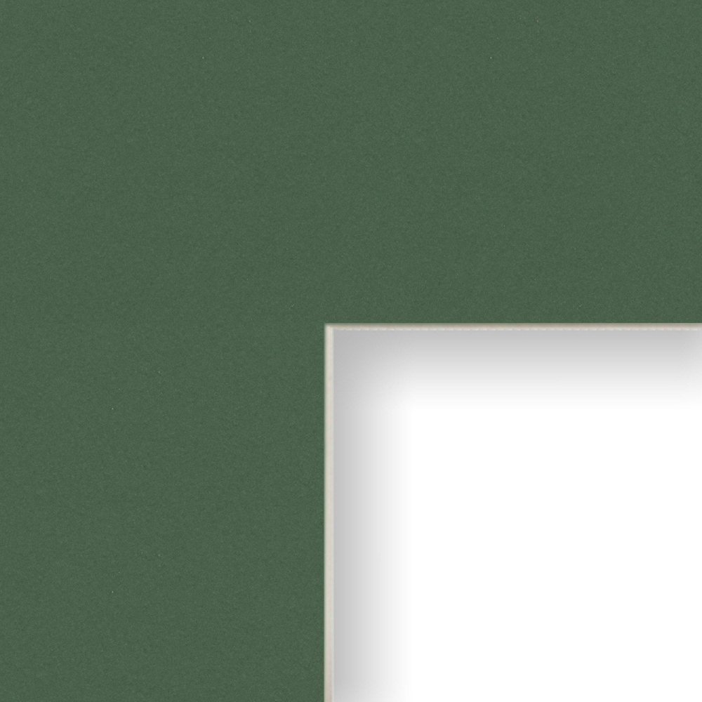 Craig Frames B524 16x20-Inch Picture Frame Mat - Single Opening for 11x14-Inch Photos - Hunter Green with Cream Core - Perfect for Wall Art, Home Decor & Office Display