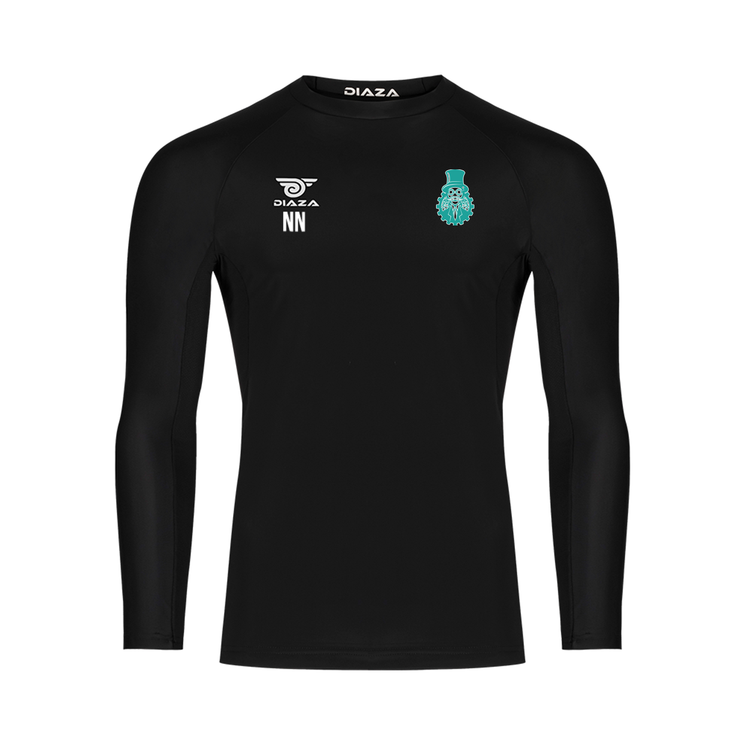 Detroit Innovators Men's Long Sleeve Compression Shirt - Moisture Wicking Athletic Top for Workout & Running - Black