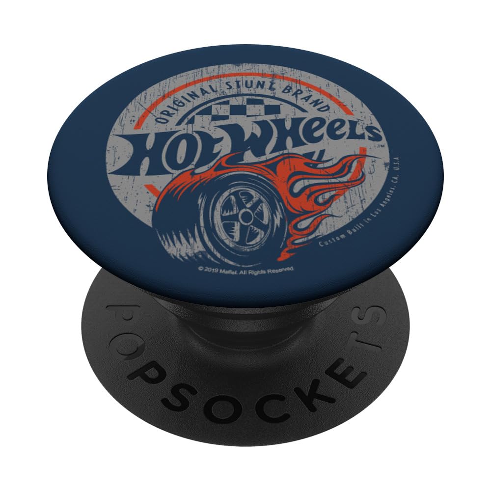 Hot Wheels Stunt Brand PopSockets Standard PopGrip - Swappable Phone Grip & Stand for Phones, Tablets - Perfect for Car Enthusiasts & Stunt Show Fans