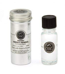 Organic Fennel Sweet Essential Oil (Foeniculum vulgare) - 100% Pure, Therapeutic Grade for Aromatherapy, Massage & Stress Relief by NHR Organic Oils