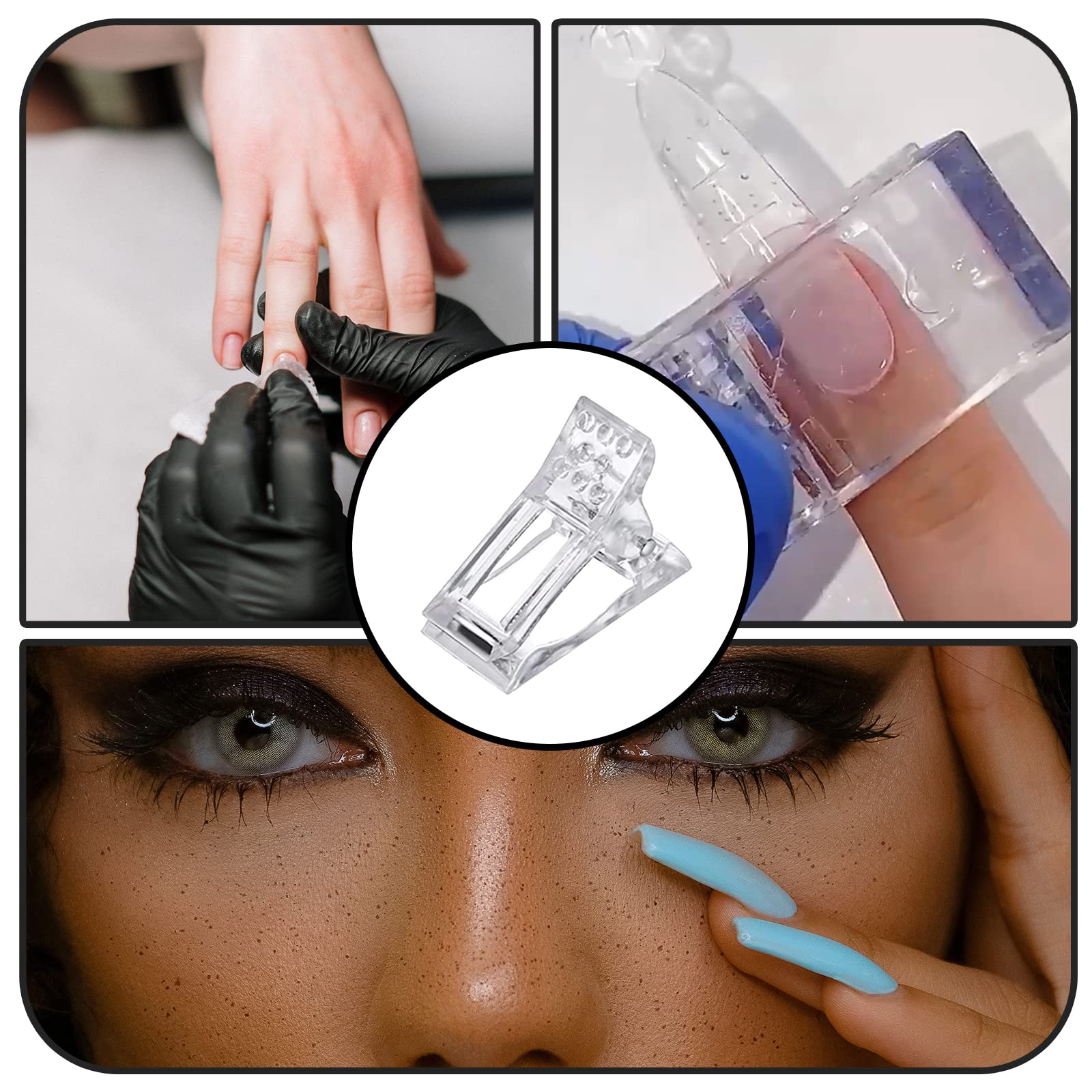 ZoeTekway 5-Piece Clear Poly Gel Nail Extension Kit - Professional DIY Nail Art Supplies for Salon & Home Manicure