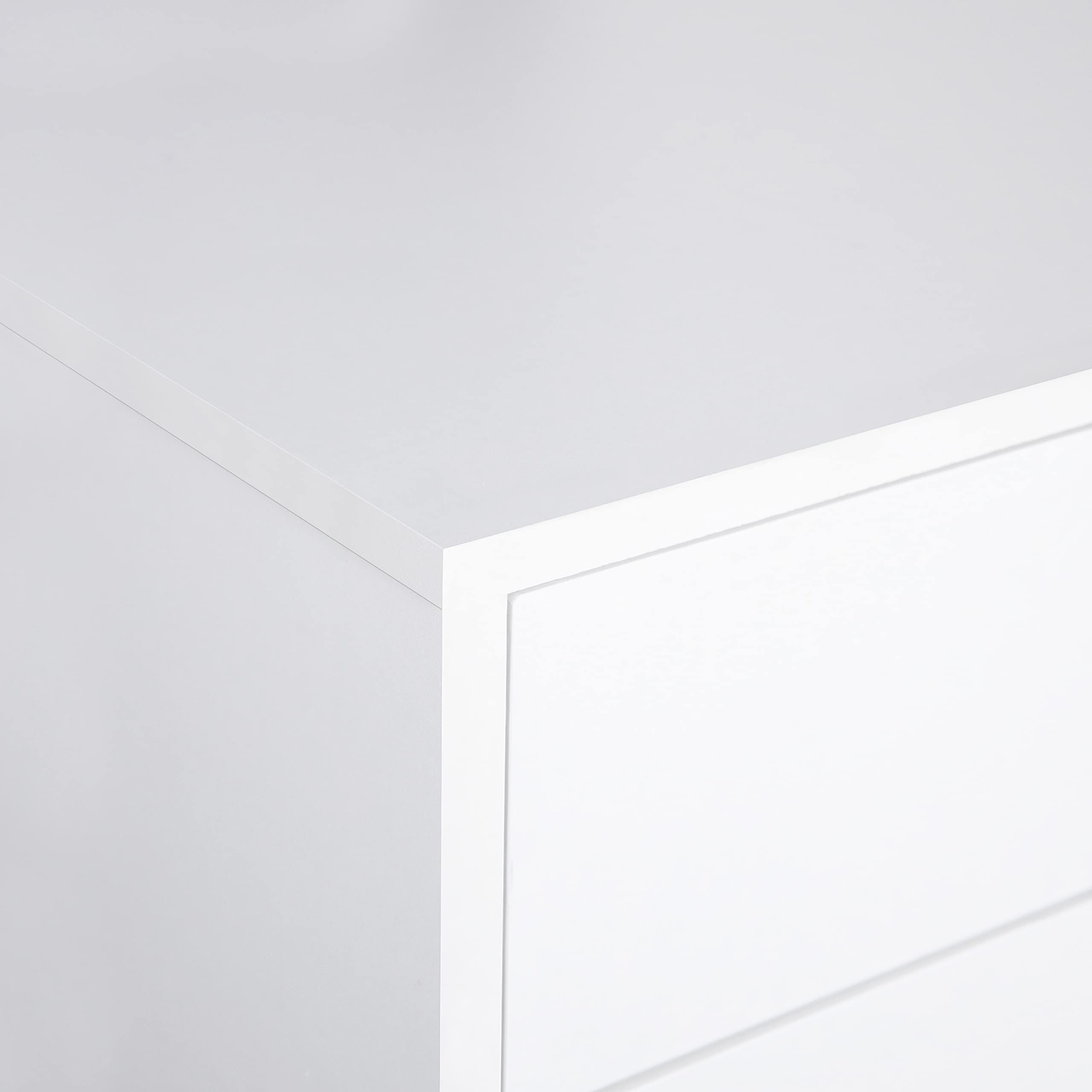 Naomi Home 9-Drawer Tall Dresser for Bedroom & Closet - White Makeup Storage Cabinet with 200 lbs Capacity | Stylish Organizer for Clothes, Cosmetics & Accessories | Perfect for Small Spaces, Dorm Rooms & Apartment Bedrooms