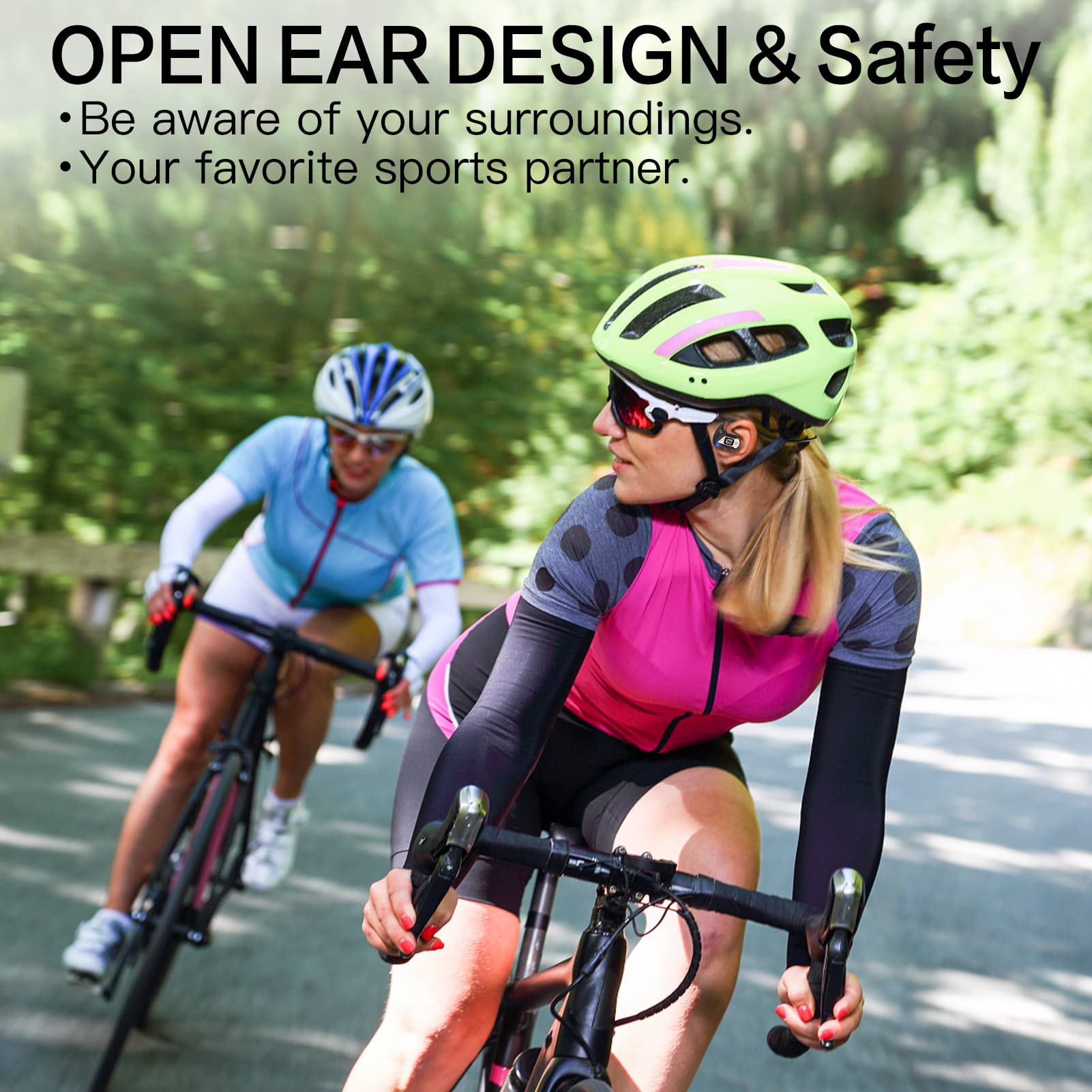 Open Ear Wireless Bluetooth Headphones, Air Conduction Earbuds with Bluetooth 5.3 - 20H Playtime, Touch Control for Running, Cycling, Hiking, Driving - Perfect Gift for Men & Women (Silver Gray) - Ideal for Workouts, Commuting & Outdoor Activities