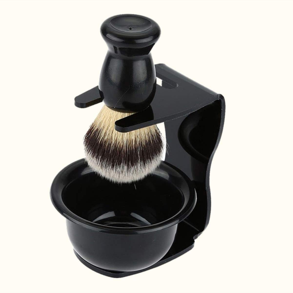 Acrylic Headphone Stand with Beard Shaving Kit - Premium Headset Holder & Shaving Bowl Set for Men | Perfect for Gaming Setup & Grooming Station