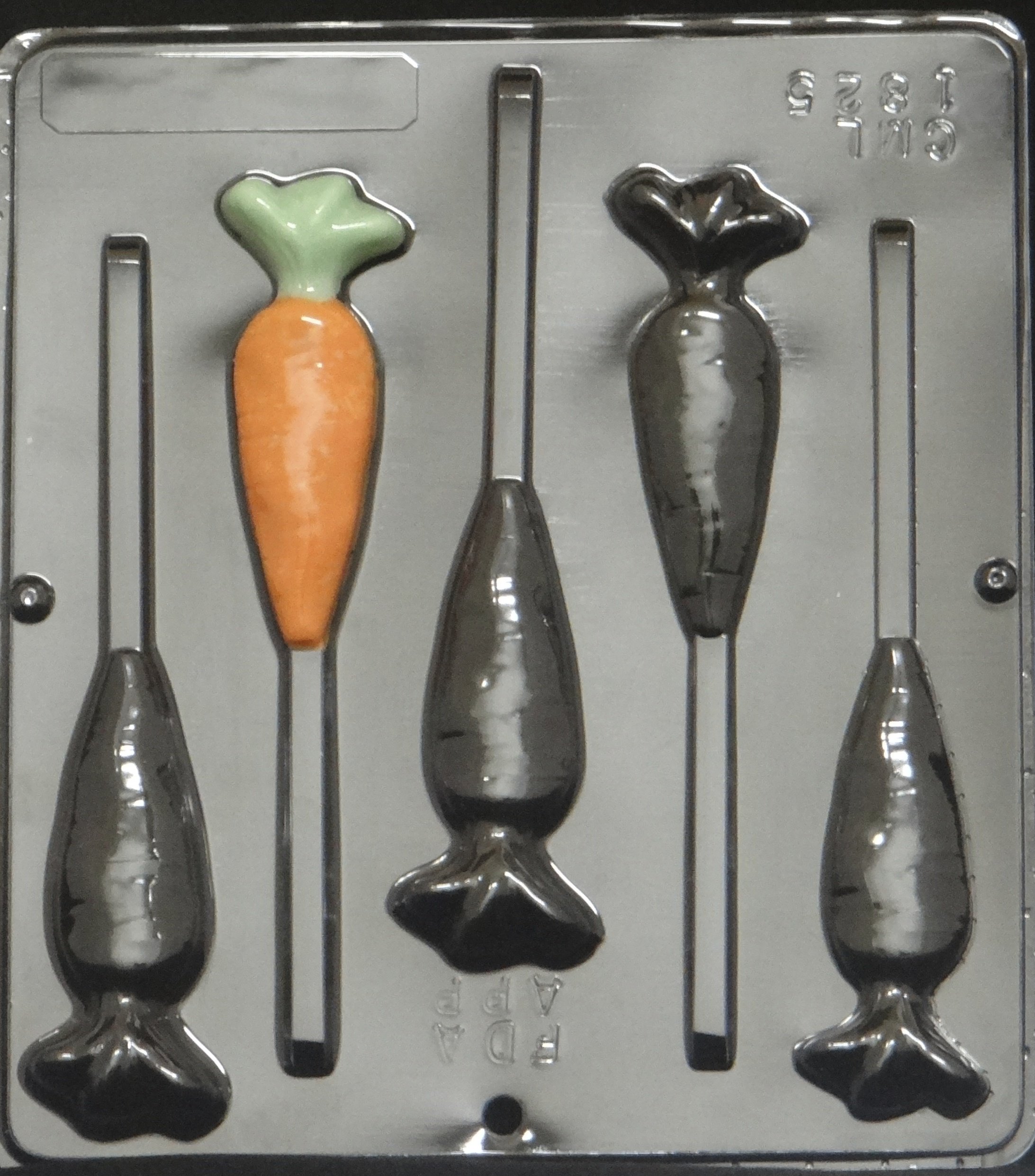 Premium Carrot-Shaped Chocolate Candy Mold 1825 - Perfect for Easter Treats, DIY Desserts, and Holiday Baking