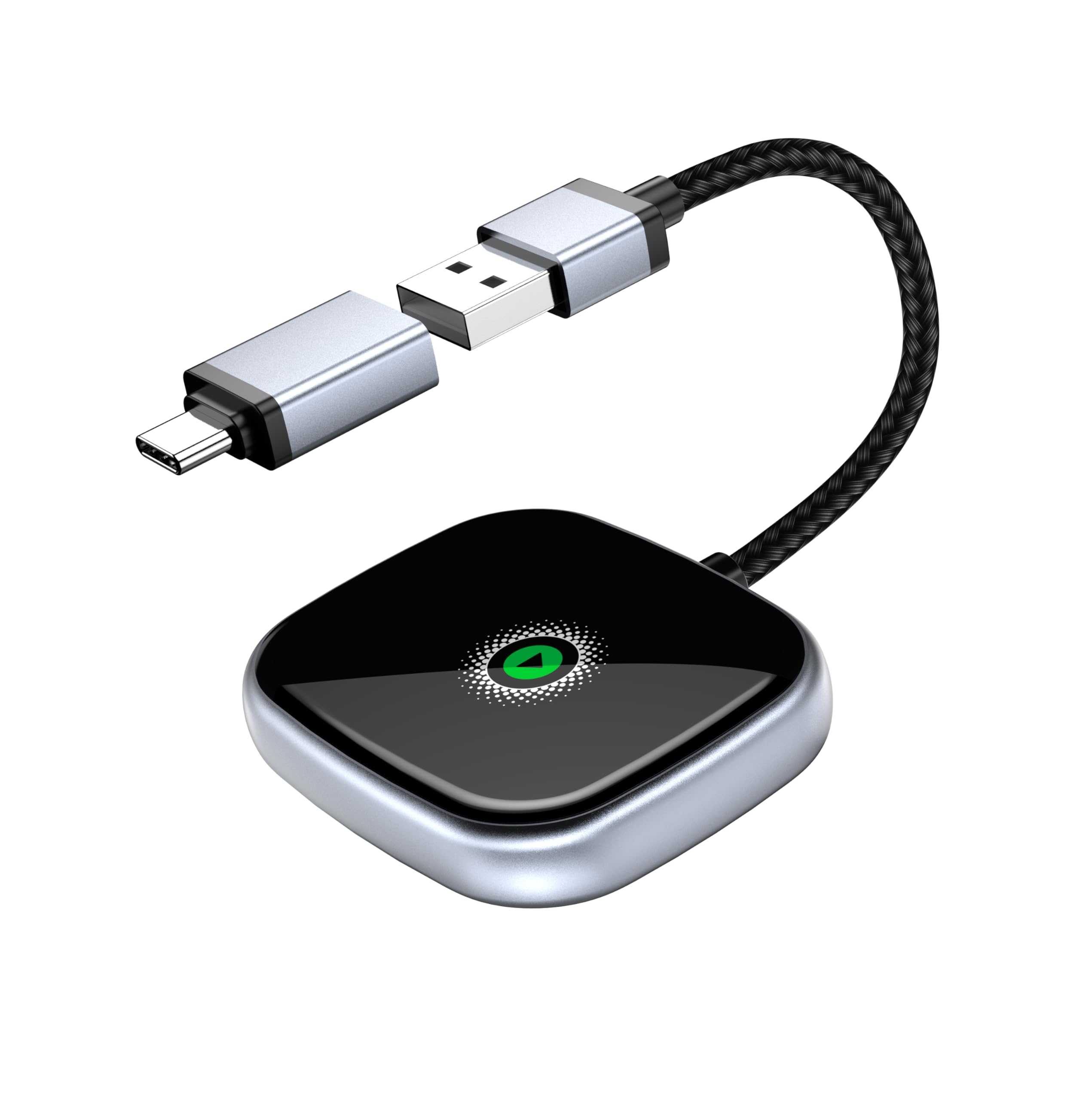 Wireless CarPlay Adapter for iPhone - Upgrade Wired to Wireless CarPlay, Plug & Play with USB-A to USB-C Adapter, Compatible with iOS 10+ - Perfect for Commuting, Road Trips and Hands-Free Driving