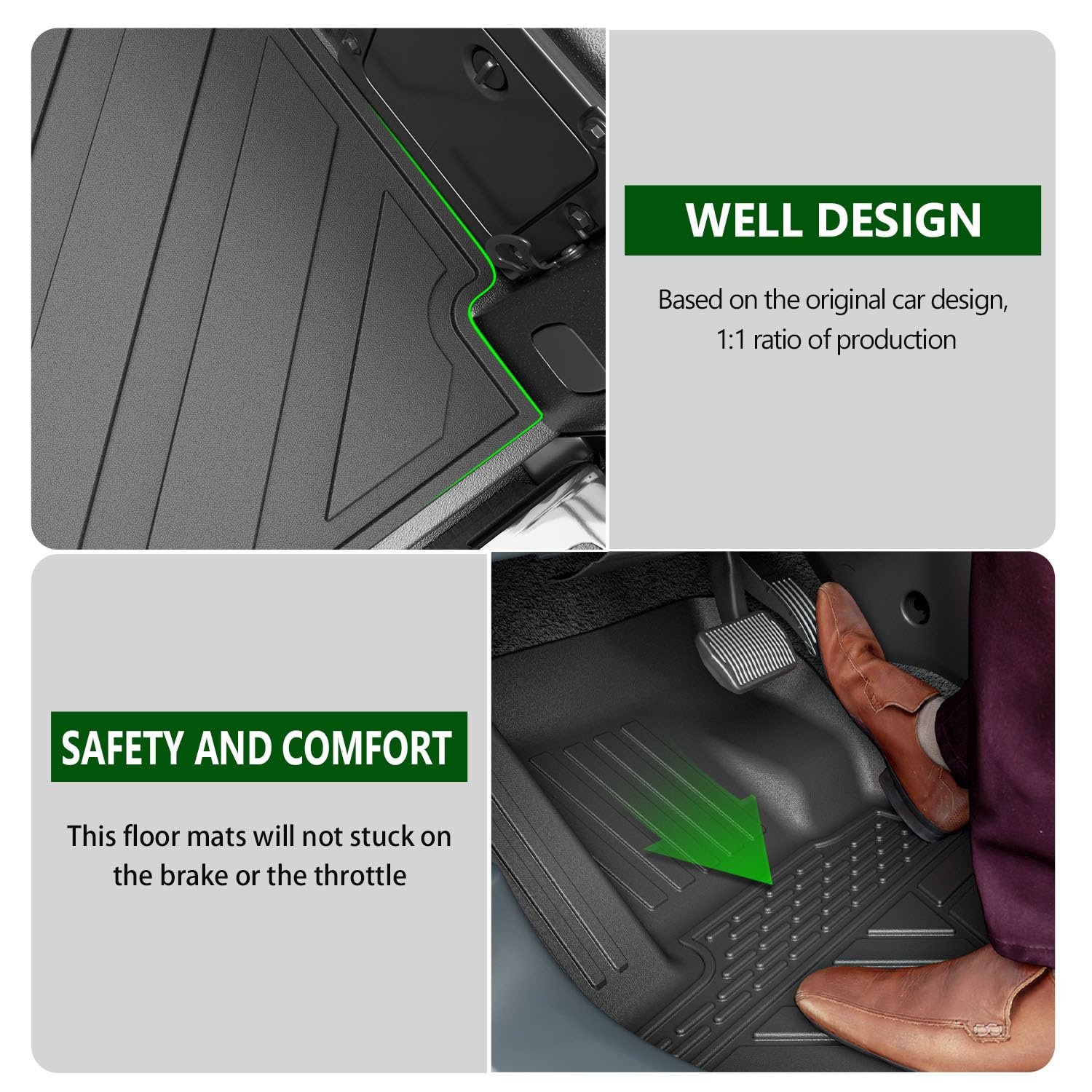 2022-2025 Ford Maverick Gas Truck Bed Mat & Floor Mat Set - Heavy Duty TPE Bed Liner & Cargo Protector | All-Weather Protection for Pickup Truck Accessories | Perfect for Camping, Work & Outdoor Adventures