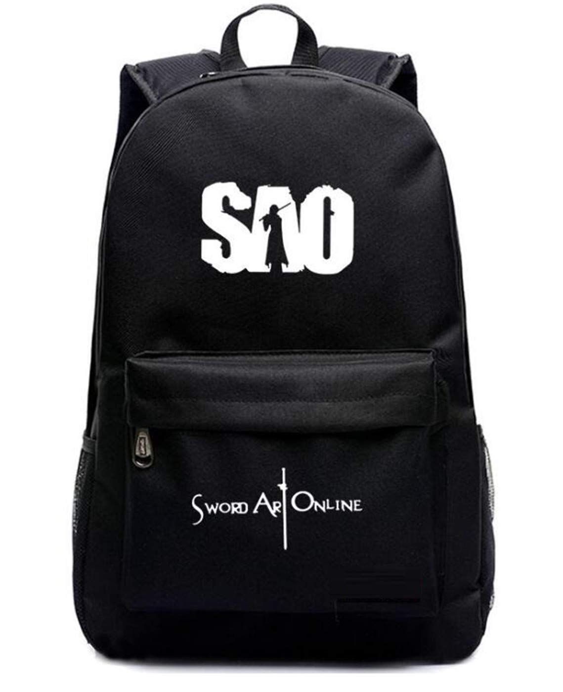 GO2COSY Luminous Backpack - Anime Sword Art Online Cosplay Daypack, School Bookbag for Students - Waterproof & Light Up Design for Night Safety (Black) - Perfect for Conventions, School & Outdoor Adventures