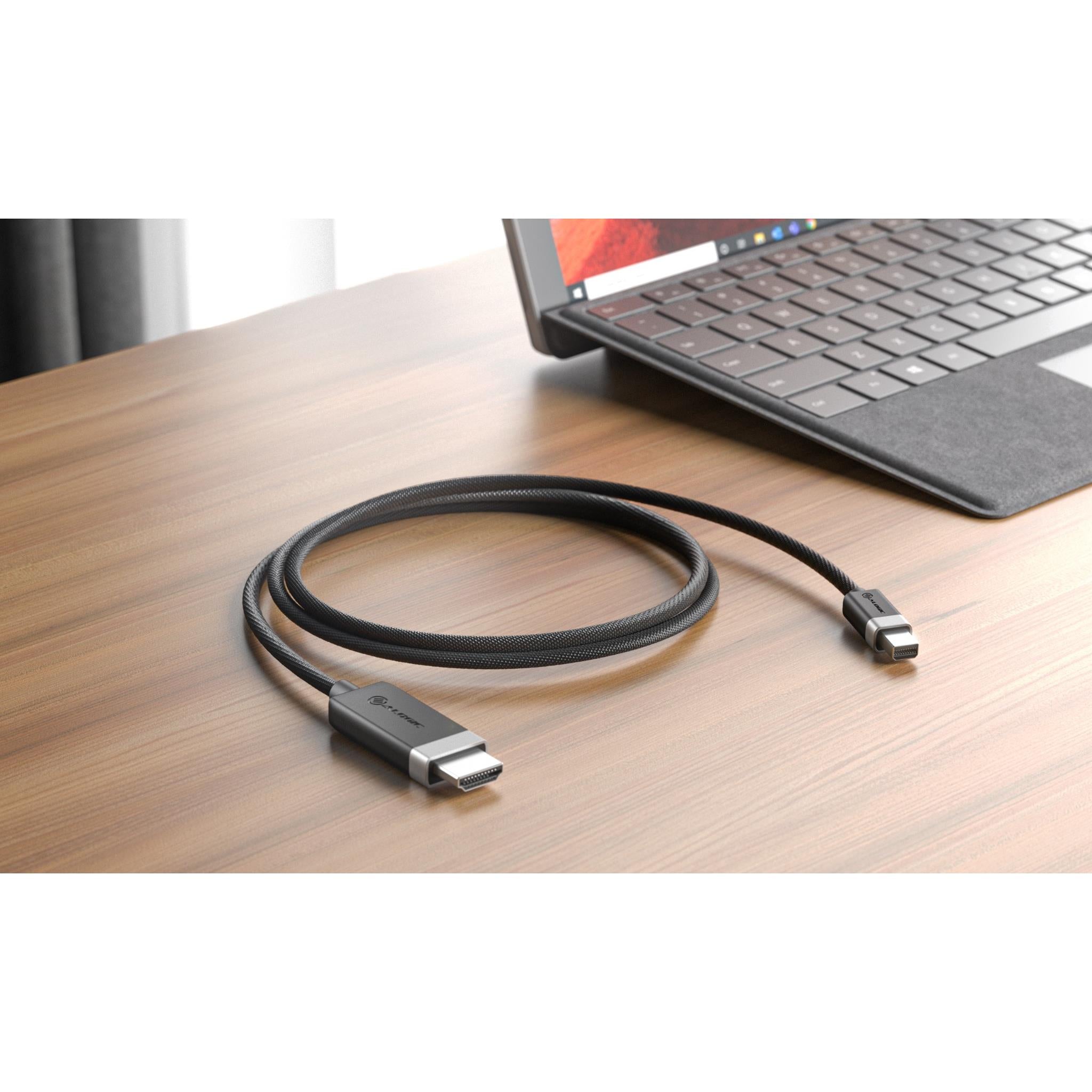 Alogic Fusion 4K Mini DisplayPort to HDMI Active Cable 6.6ft (2m) - High-Speed Adapter for MacBook Pro, Gaming, Home Theater & 4K Ultra HD Displays