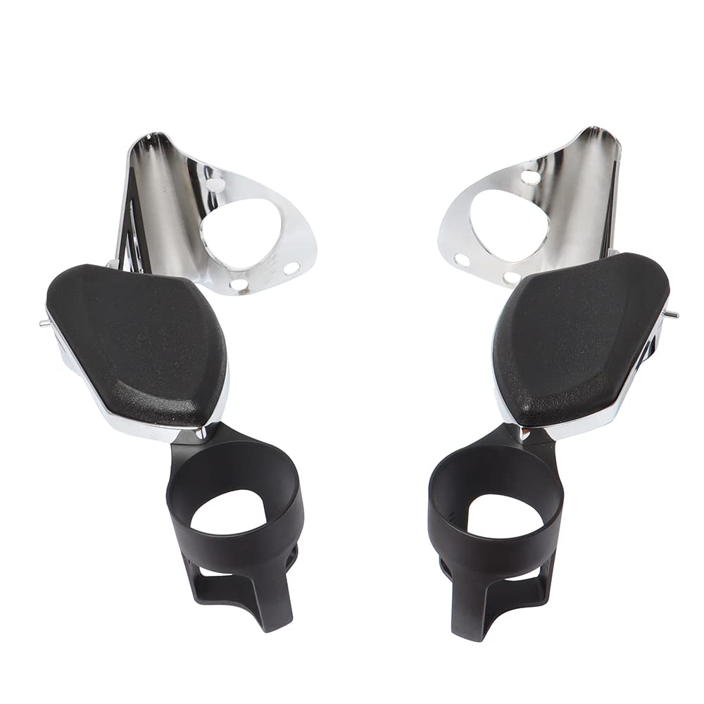 Motorcycle Chrome Passenger Armrests with Cup Holder for Harley Touring 2014-2021 Road Glide Ultra Electra Tri Glides - Comfortable Long Ride Accessories for Cruiser Bikes