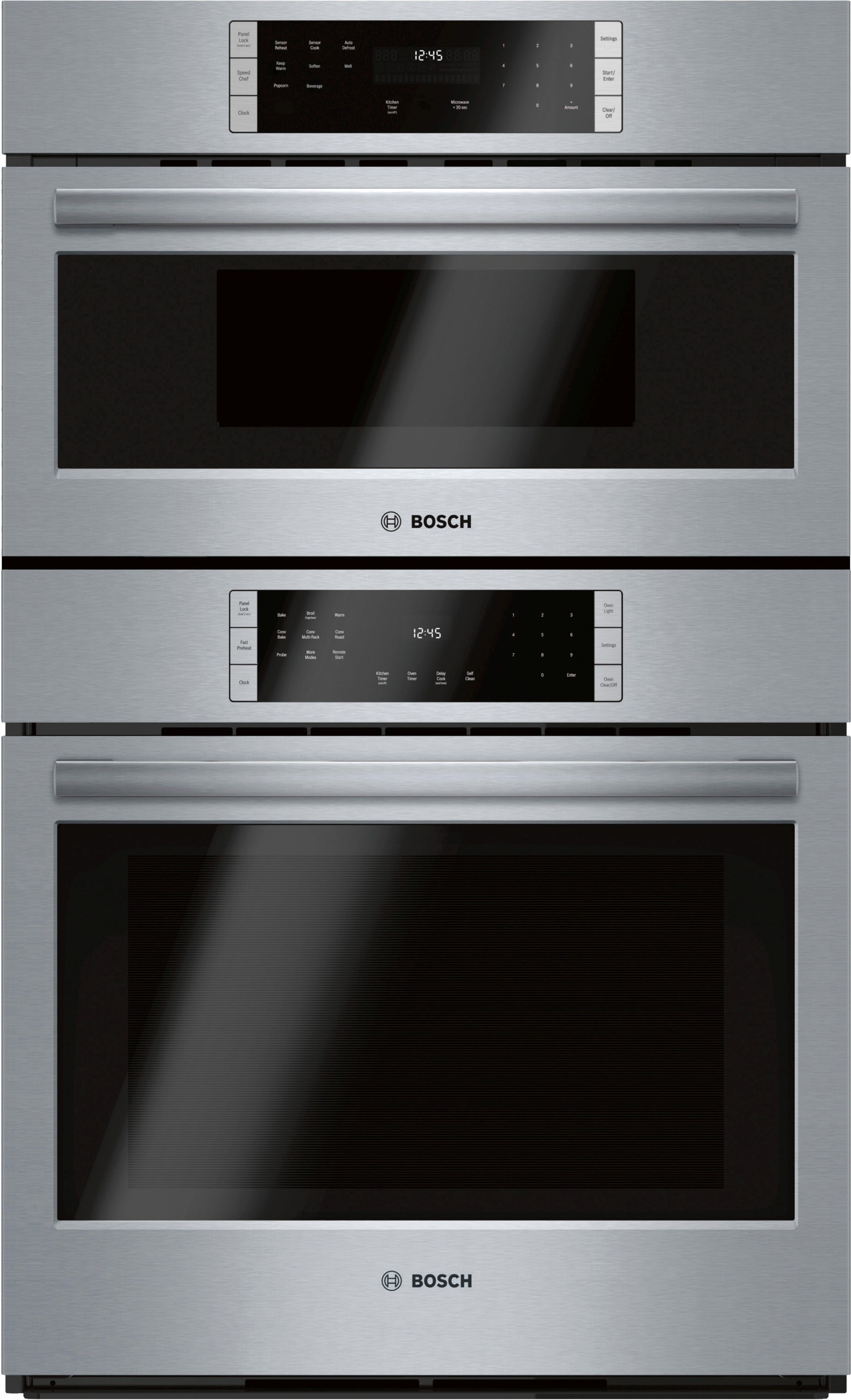 Bosch 30-Inch Stainless Steel Microwave Combination Oven HBL87M53UC - Built-In Kitchen Appliance for Baking, Roasting & Reheating