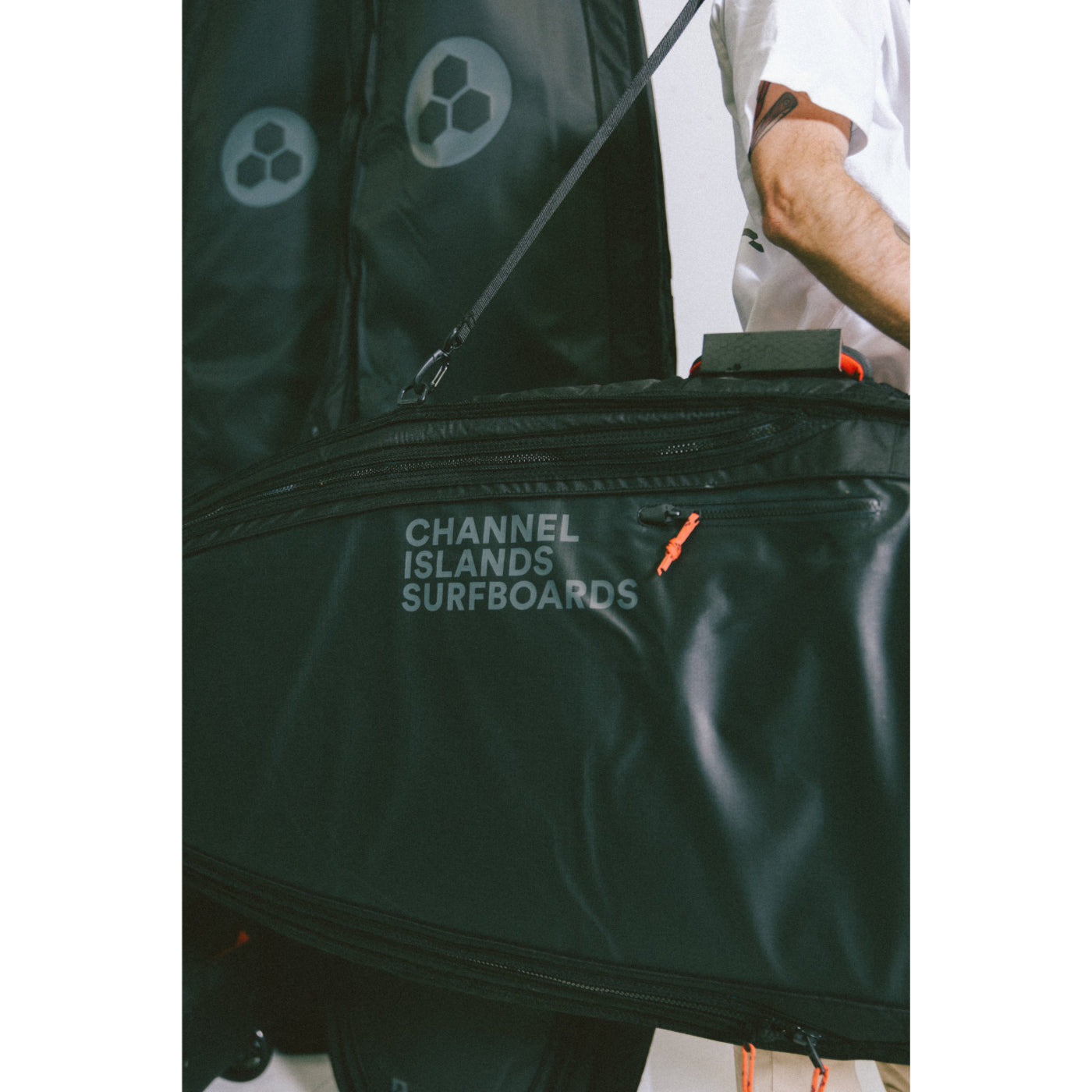 Channel Islands Surfboard Travel Bag - Hybrid Single/Double Board Cover for Surfing & Travel - Durable Black Waterproof Protection - Perfect for Airline Flights & Beach Trips