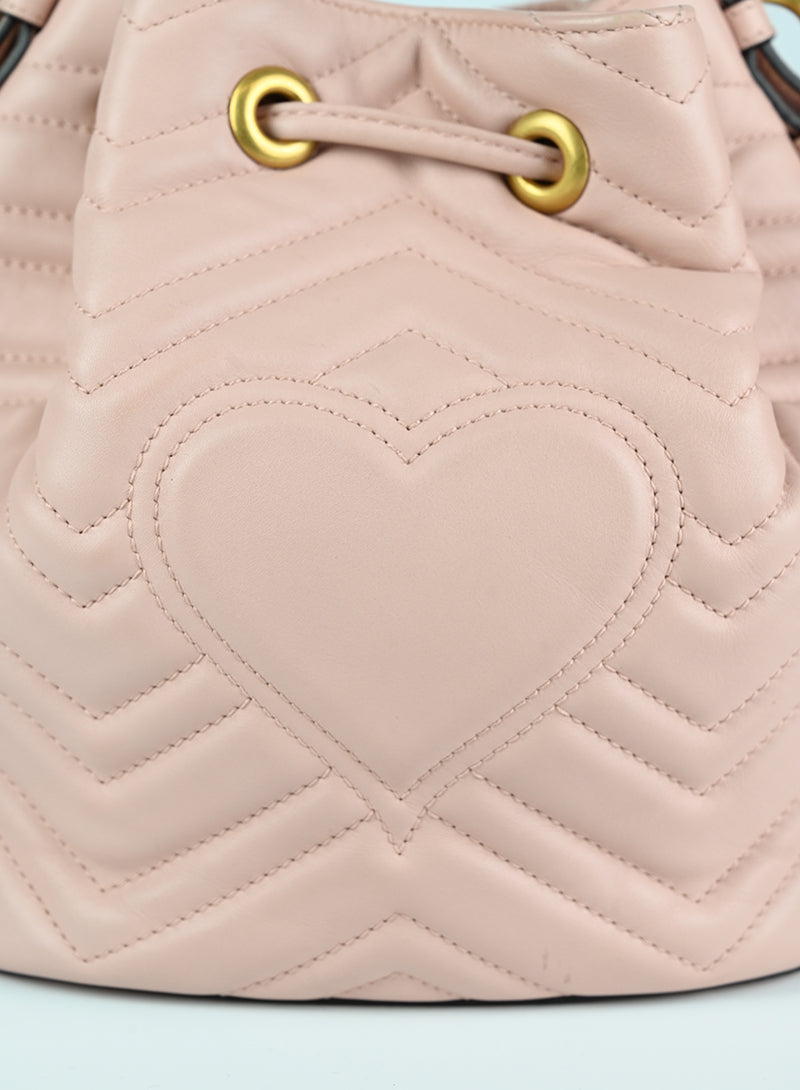 Gucci Marmont Bucket Bag in Pink - Stylish Designer Handbag for Women | Perfect for Parties, Dates & Everyday Use