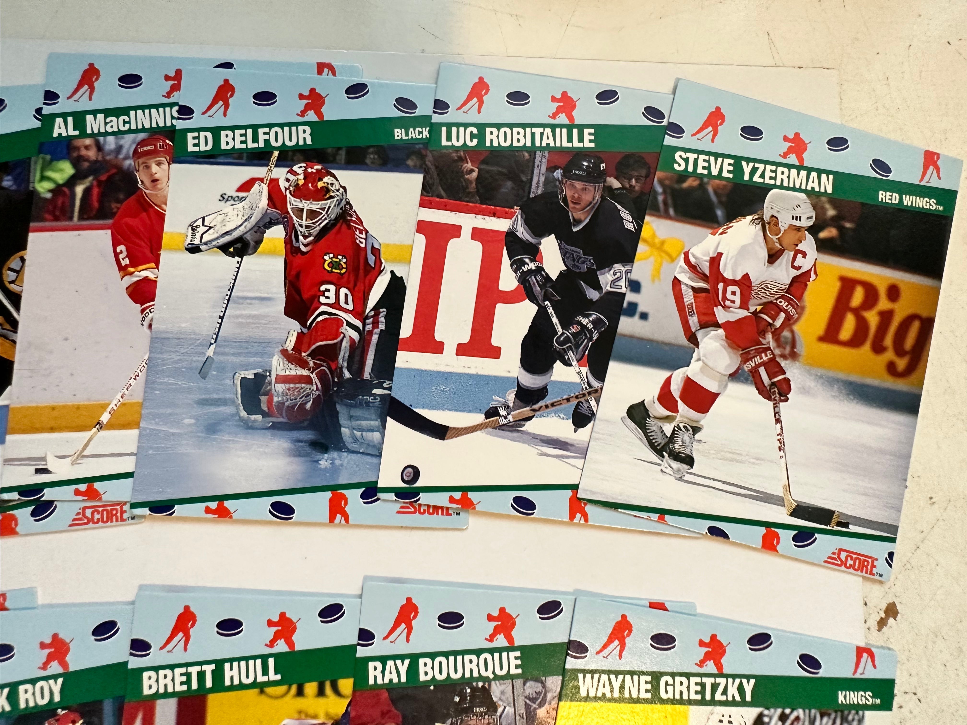 1991 Score Puck Limited Edition All-Stars Hockey Card Set - Collectible Vintage NHL Trading Cards for Fans & Memorabilia Enthusiasts - Perfect for Display, Gifts, and Sports Collections