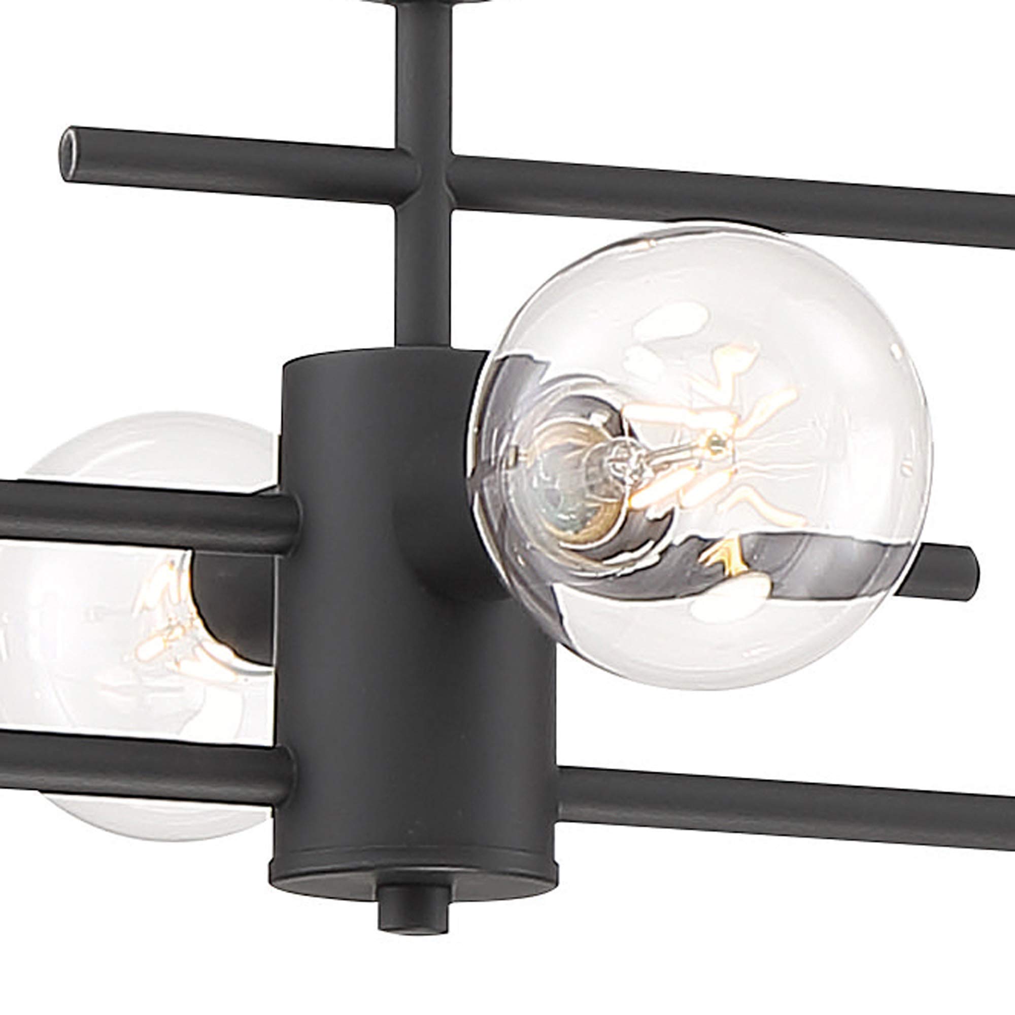 Nuvo 60/6862 Delphi 8-Light Black Island Pendant Light - Perfect for Kitchen Island, Dining Room, and Modern Home Lighting