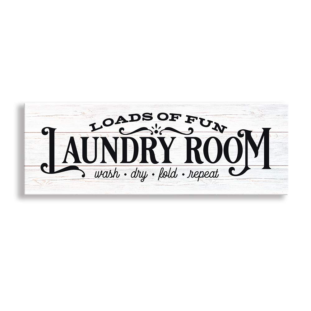 Kas Home Vintage Laundry Room Sign Canvas Wall Art - Rustic Laundry Rules Framed Print - Bathroom & Laundry Room Decor (17x6 inches) - Perfect for Farmhouse, Cottage & Vintage Style Homes