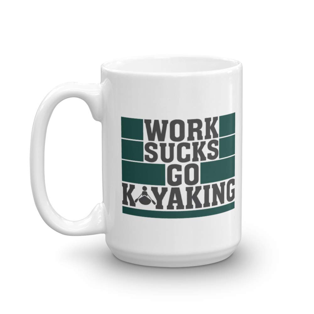 Kayaking Coffee Mug 15oz - Perfect Gift for Kayak Lovers - Camping & Outdoor Use