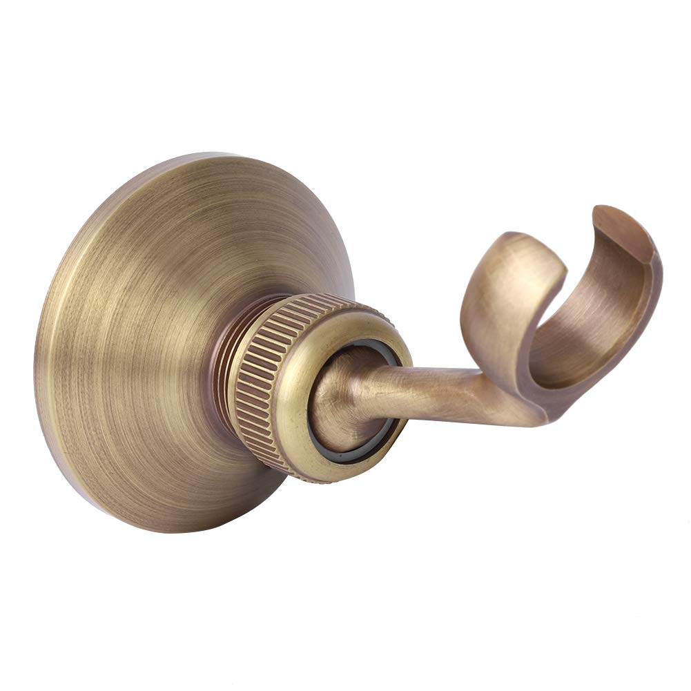 Ymiko Adjustable Brass Handheld Shower Head Holder - Wall Mounted Bracket for Bathroom Shower Accessories | Perfect for Bathroom Renovation & Spa-Like Shower Experience