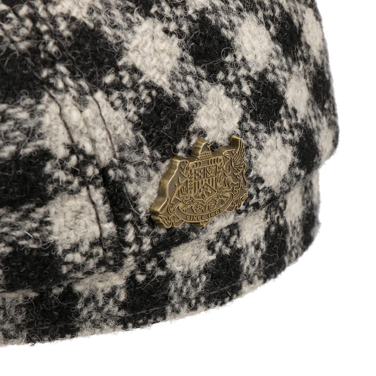 Stylish Harris Tweed Two-Tone Check Flat Cap by Stetson - Classic British-Inspired Men's Hat for Casual Wear, Outdoor Activities & Vintage Fashion