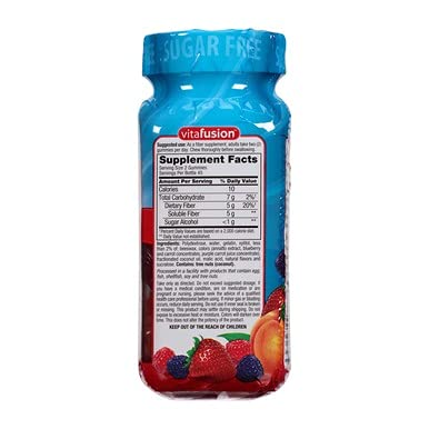 VitaFusion Fiber Well Gummies - Dietary Fiber Supplement with Assorted Flavors (90 Gummies, Pack of 4) for Digestive Health & Regularity - Perfect for Daily Wellness Routine