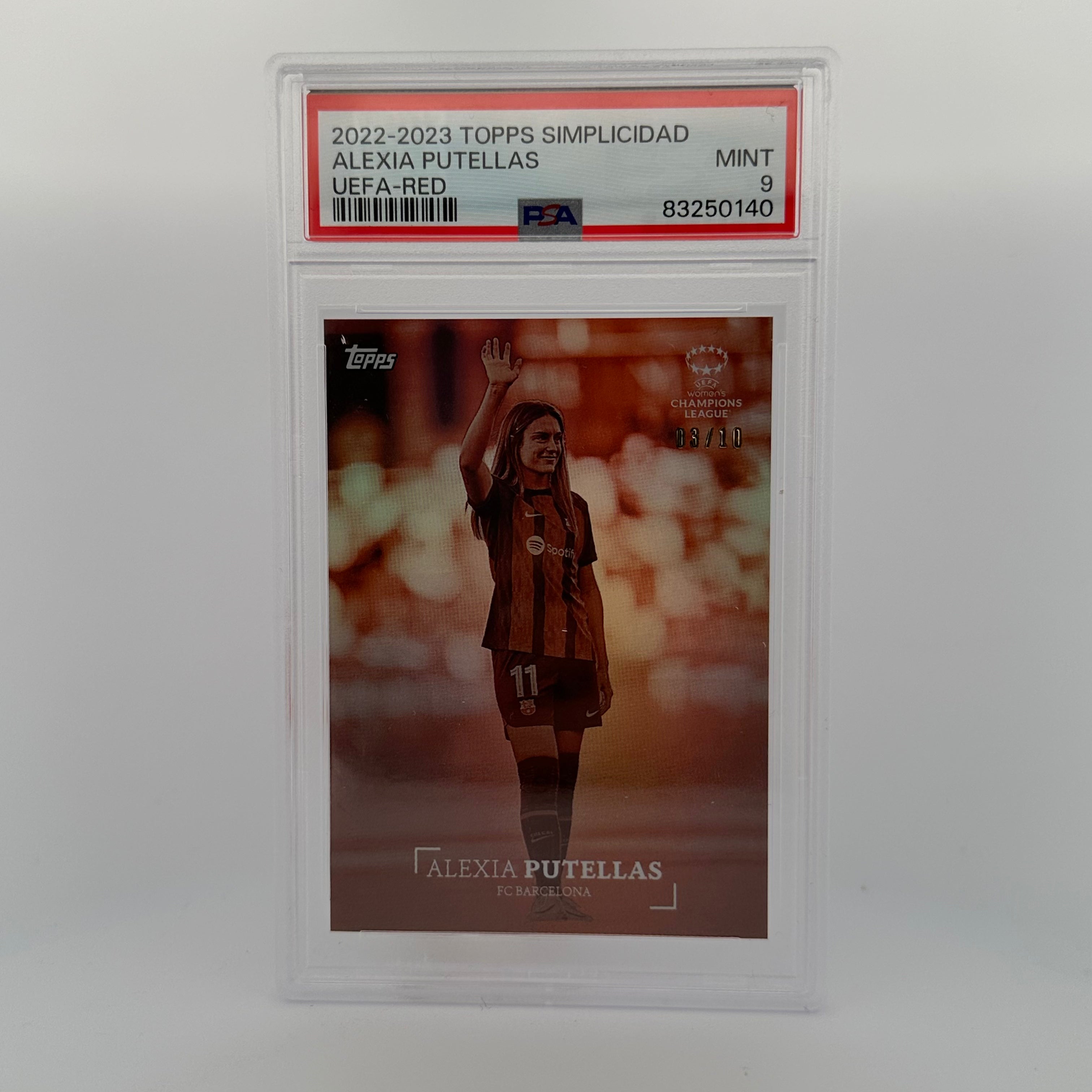PSA 9 Graded 2003/10 Alexia Putellas Simplicidad UEFA Red Soccer Card - Perfect for Collectors, Investors & Soccer Fans Display