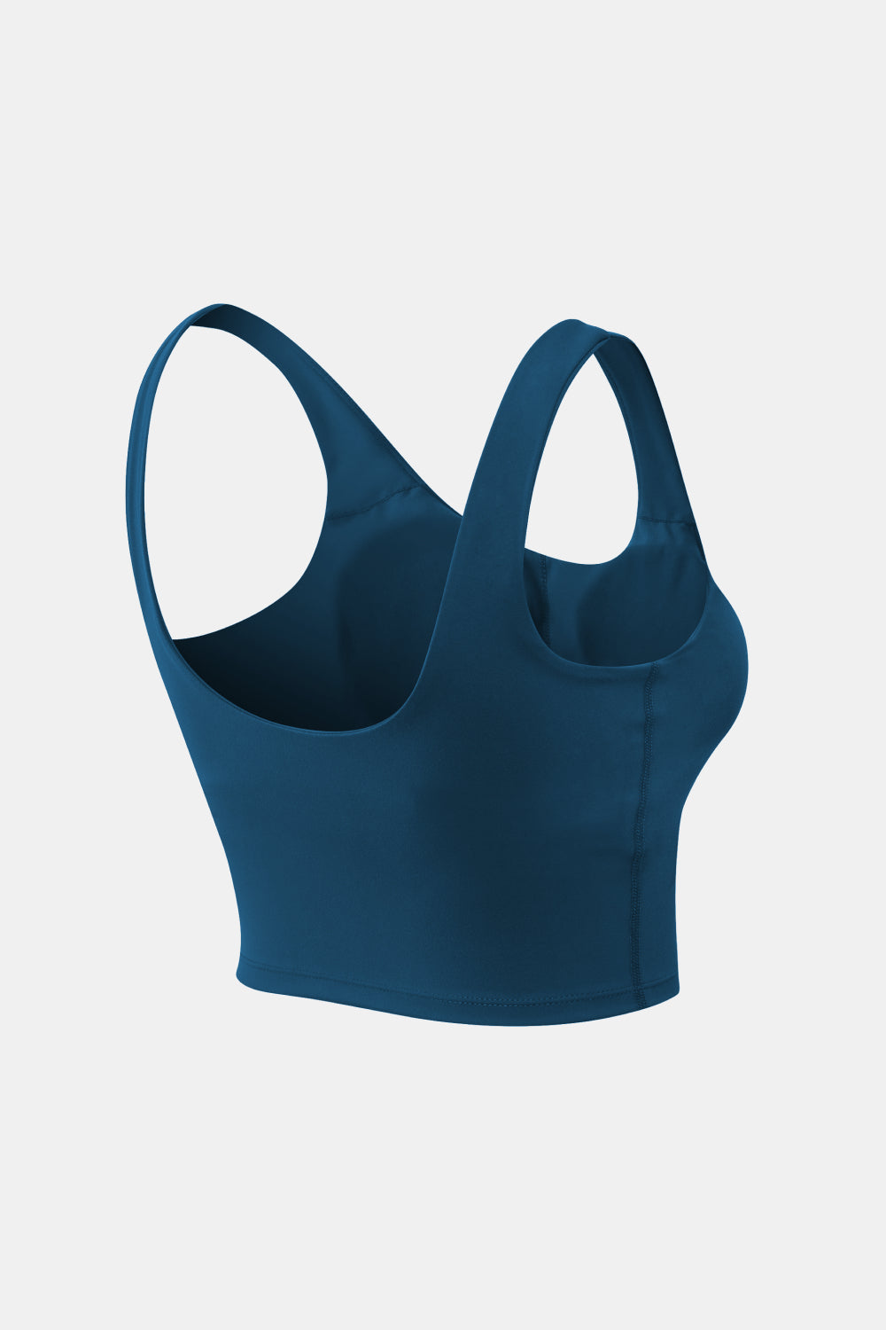 Women's Cropped Scoop Neck Active Tank Top - Breathable Workout Shirt for Yoga, Running & Gym