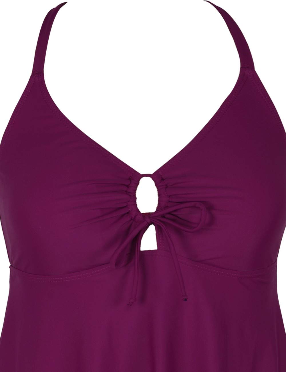 Firpearl Women's Plus Size Modest Tankini Swimsuits - Flowy Crossback Bathing Suit Top for Beach, Pool & Vacation | Comfortable Swimwear for Women