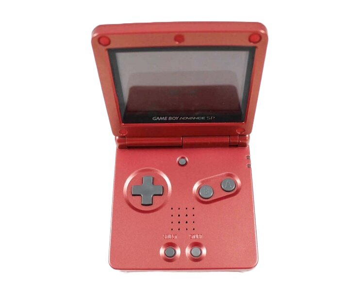 Original Game Boy Advance SP Flame Red Handheld Console - Retro Gaming for Kids & Adults, Perfect for Travel & Home Entertainment