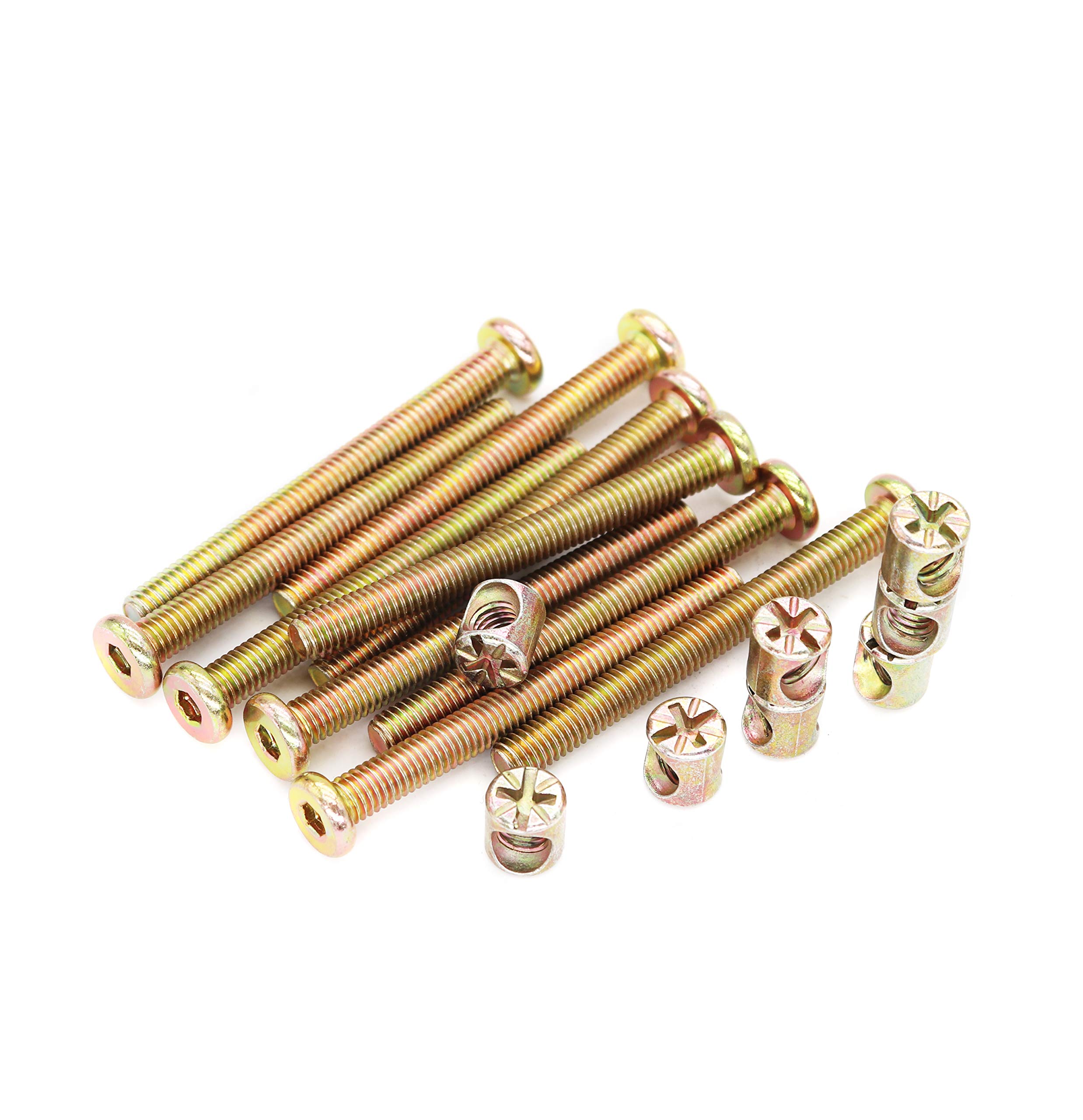 Hex Socket Cap Bolts M6 x 50mm (10-Pack) - Furniture & Baby Bed Fasteners for Chairs & Cribs