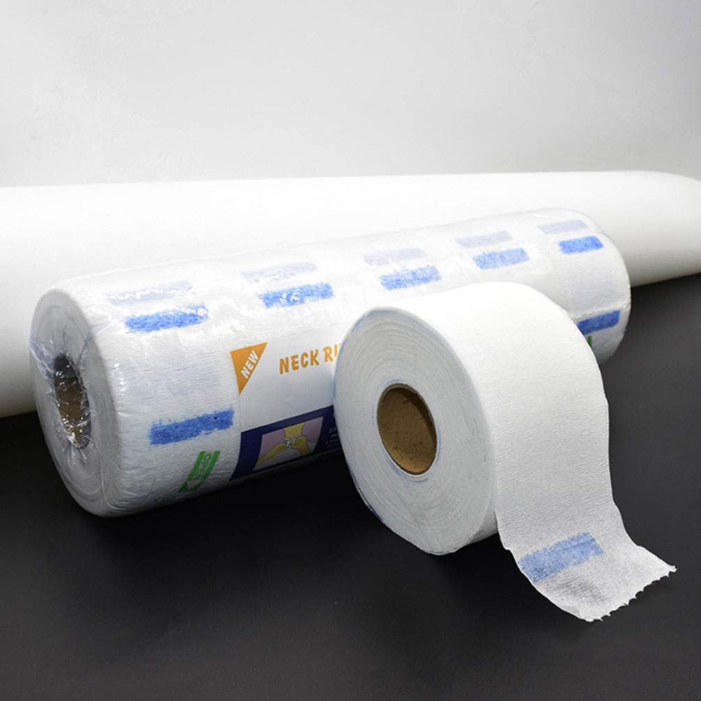 Beaupretty 4 Rolls White Salon Neck Tape Paper - Disposable Hair Dyeing & Styling Neck Strips for Barber & Hairdresser - Perfect for Hair Coloring, Bleaching & Salon Treatments