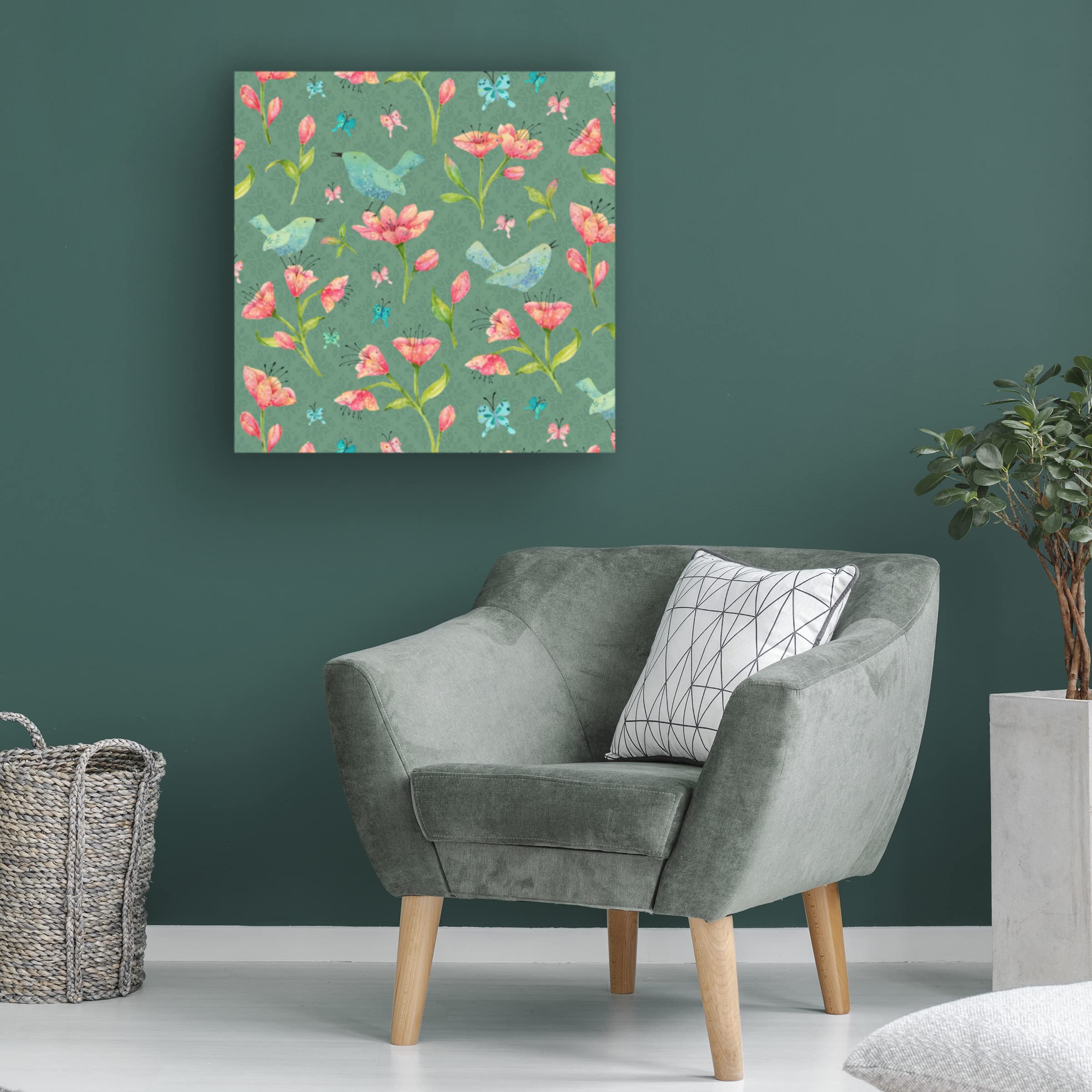 Trademark Fine Art 'Peace Love Joy Pattern' Canvas Wall Art by Yachal Design - Perfect for Living Room, Bedroom & Office Decor