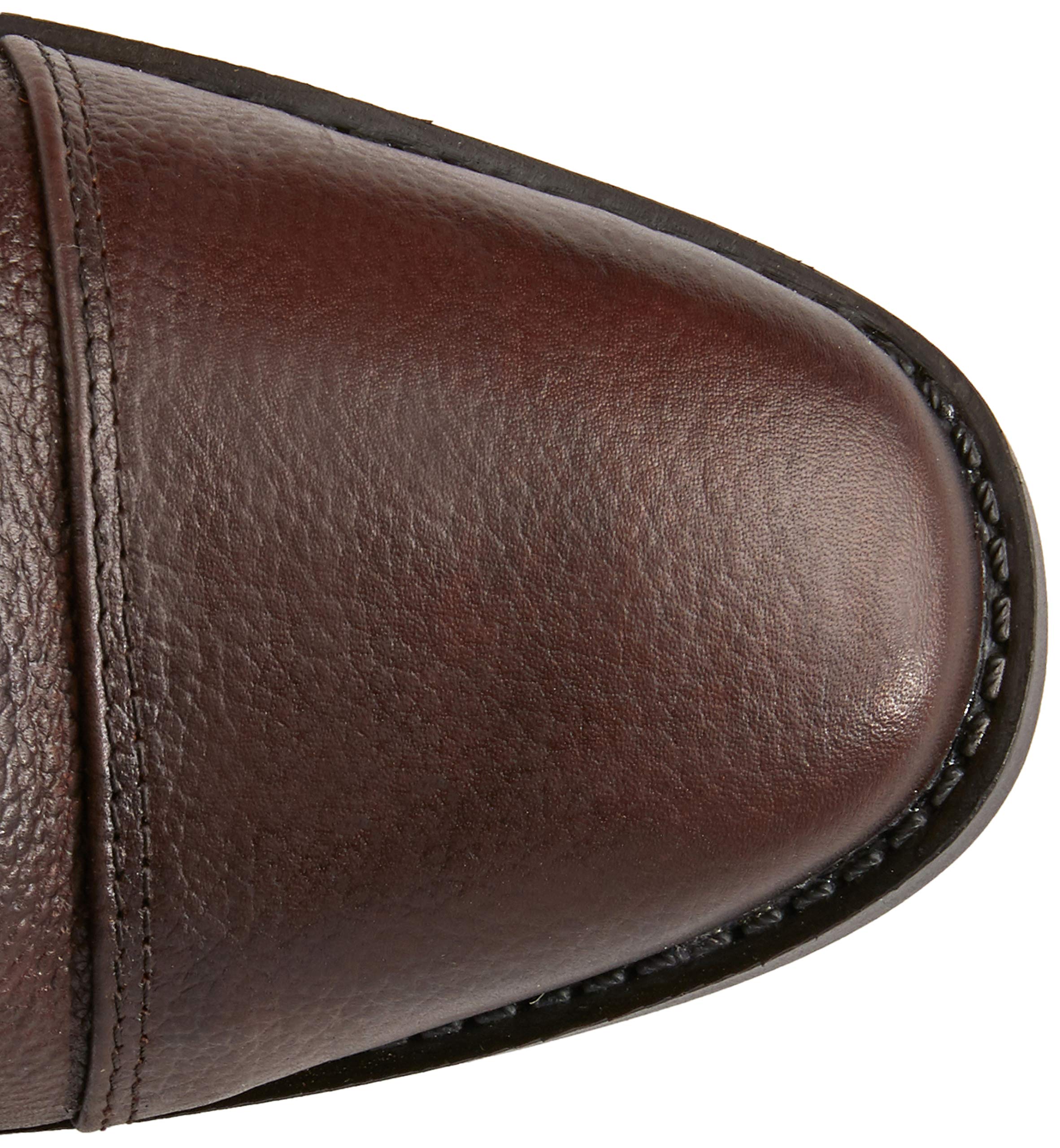 Rhinegold Elite Luxus Brown Leather Riding Boots for Women - Soft Comfortable Equestrian Boots with Elastic Laced Front & Full Length Back Zip - Perfect for Horseback Riding, Casual Wear & Outdoor Activities