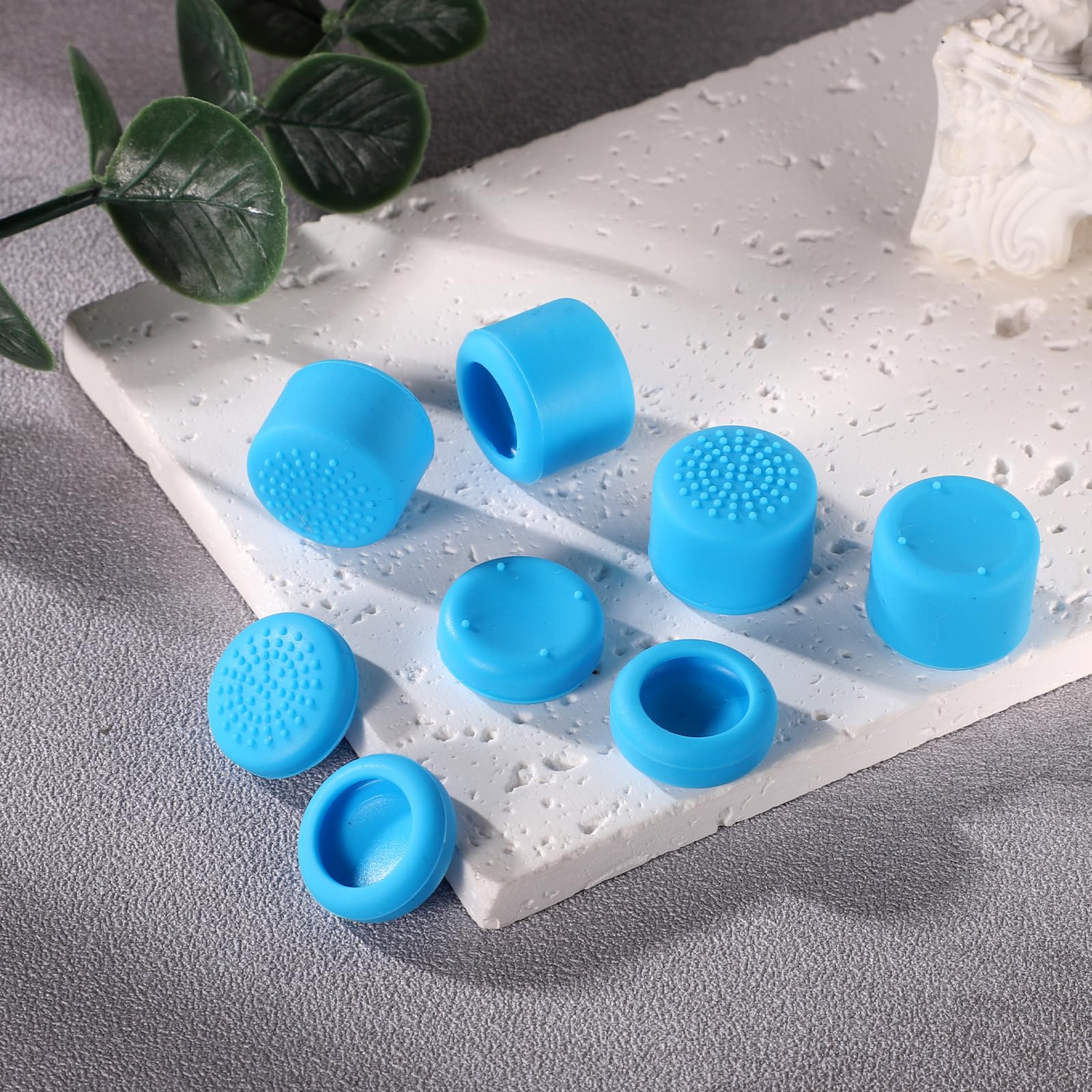8-Piece Silicone Controller Thumb Grips Set in 4 Sizes - Non-Slip Analog Stick Caps & Joystick Covers for PlayStation Portal (Blue) - Improve Gaming Comfort & Grip for Long Sessions